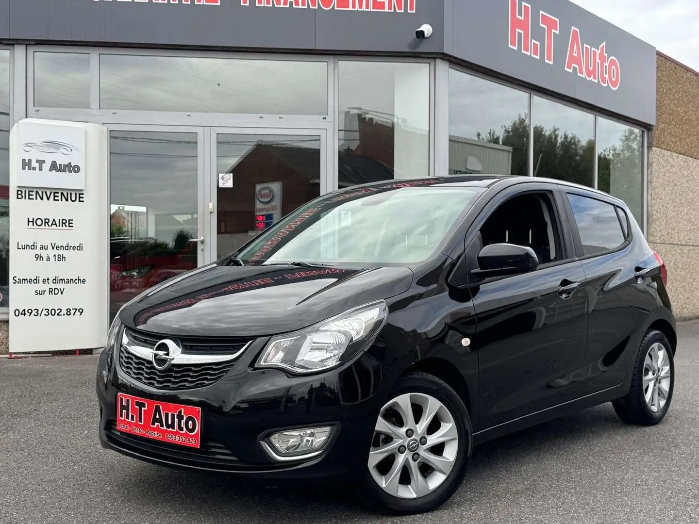 Opel Karl 1.0i Cosmo/Etat neuf/Airco/Euro6b/Garantie 1an Noir - 1