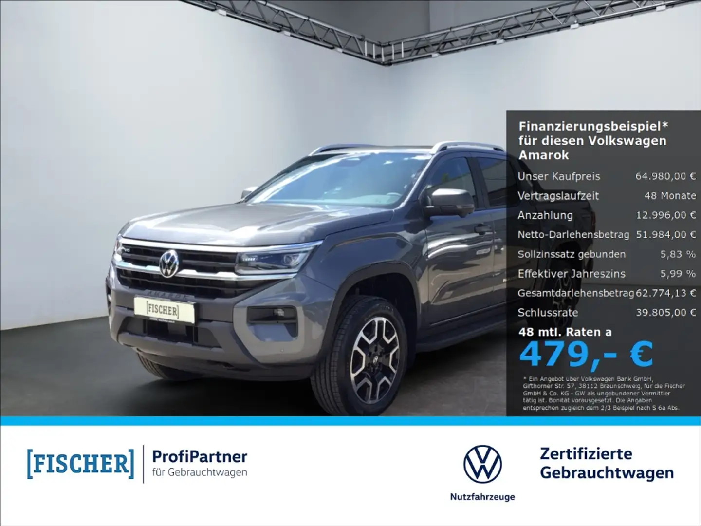 Volkswagen Amarok 3.0TDI 4Motion PanAmericana DC AHK STHZ Navi Grau - 1