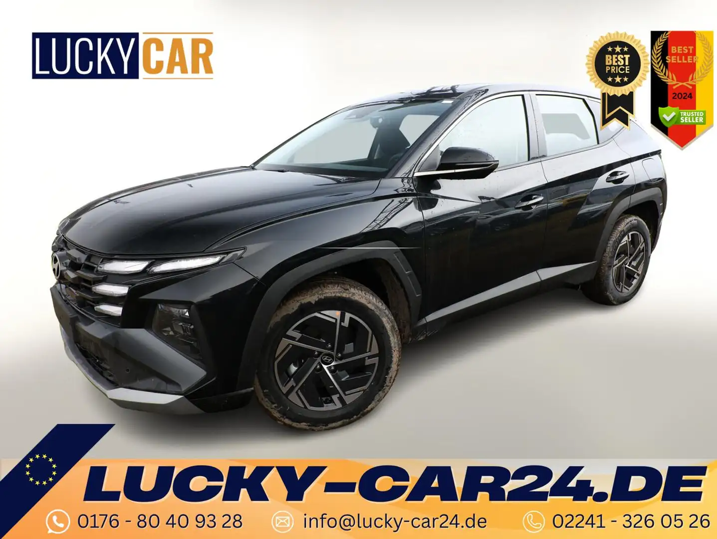 Hyundai TUCSON 1.6 HEV 215 DCT LED Nav Kam PDC Keyl LFA 158 kW... Negro - 1