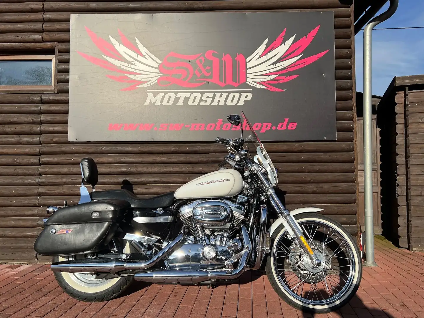 Harley-Davidson XL 883 C Sportster Custom *Vergaser, viele Extras* Bílá - 1