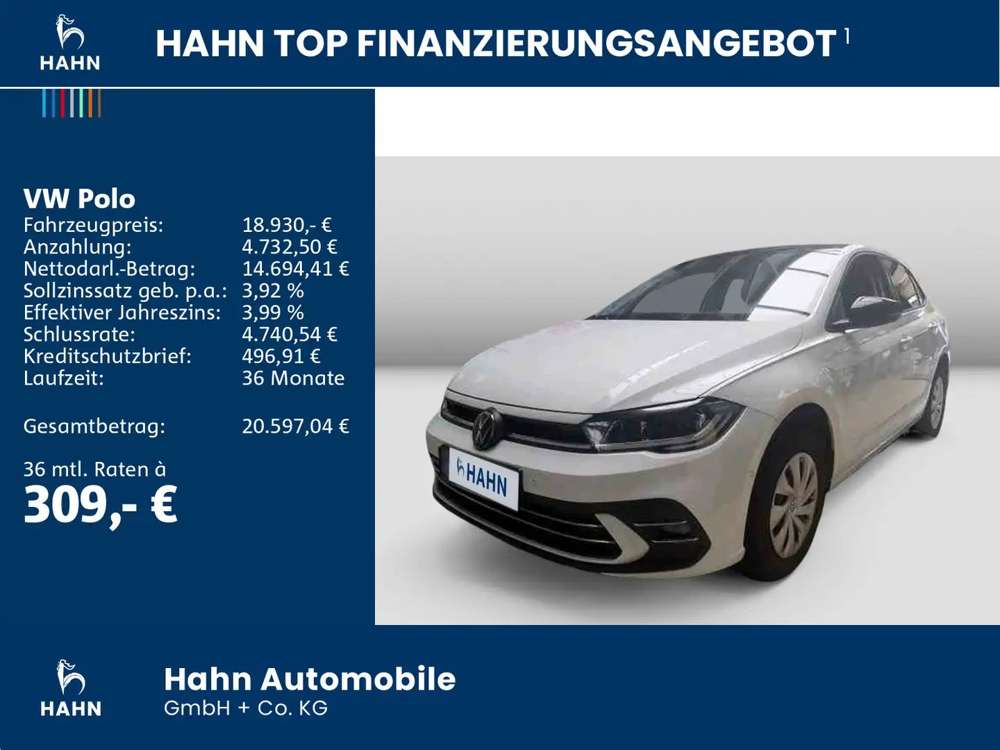 Volkswagen Polo 1.0TSI Style ACC Cam Matrix Navi Sitzheiz Weiß - 2