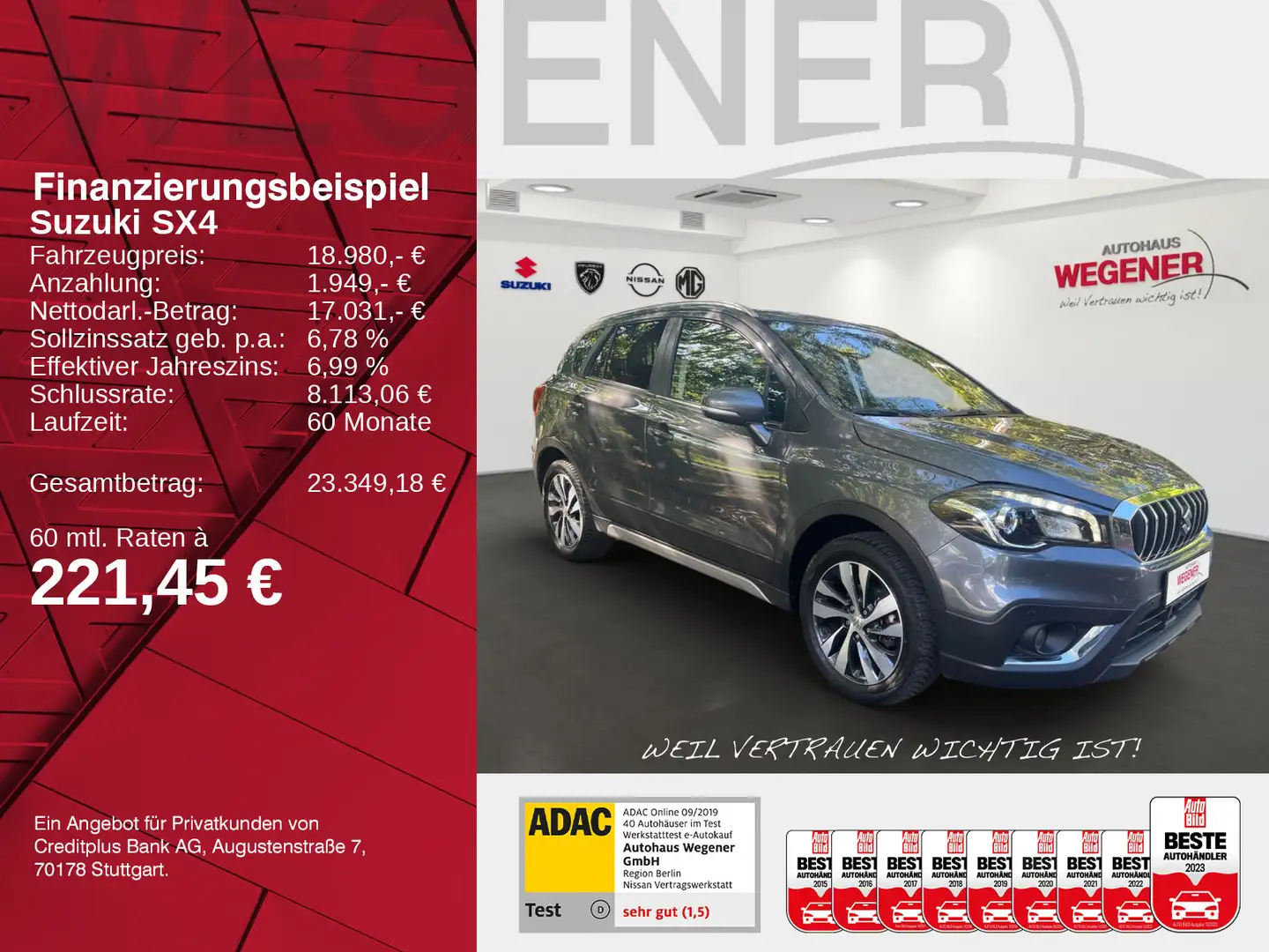 Suzuki SX4 S-Cross SX4 S-CROSS COMFORT+1.4 103KW 4x4  LED NAV KAM Gris - 2