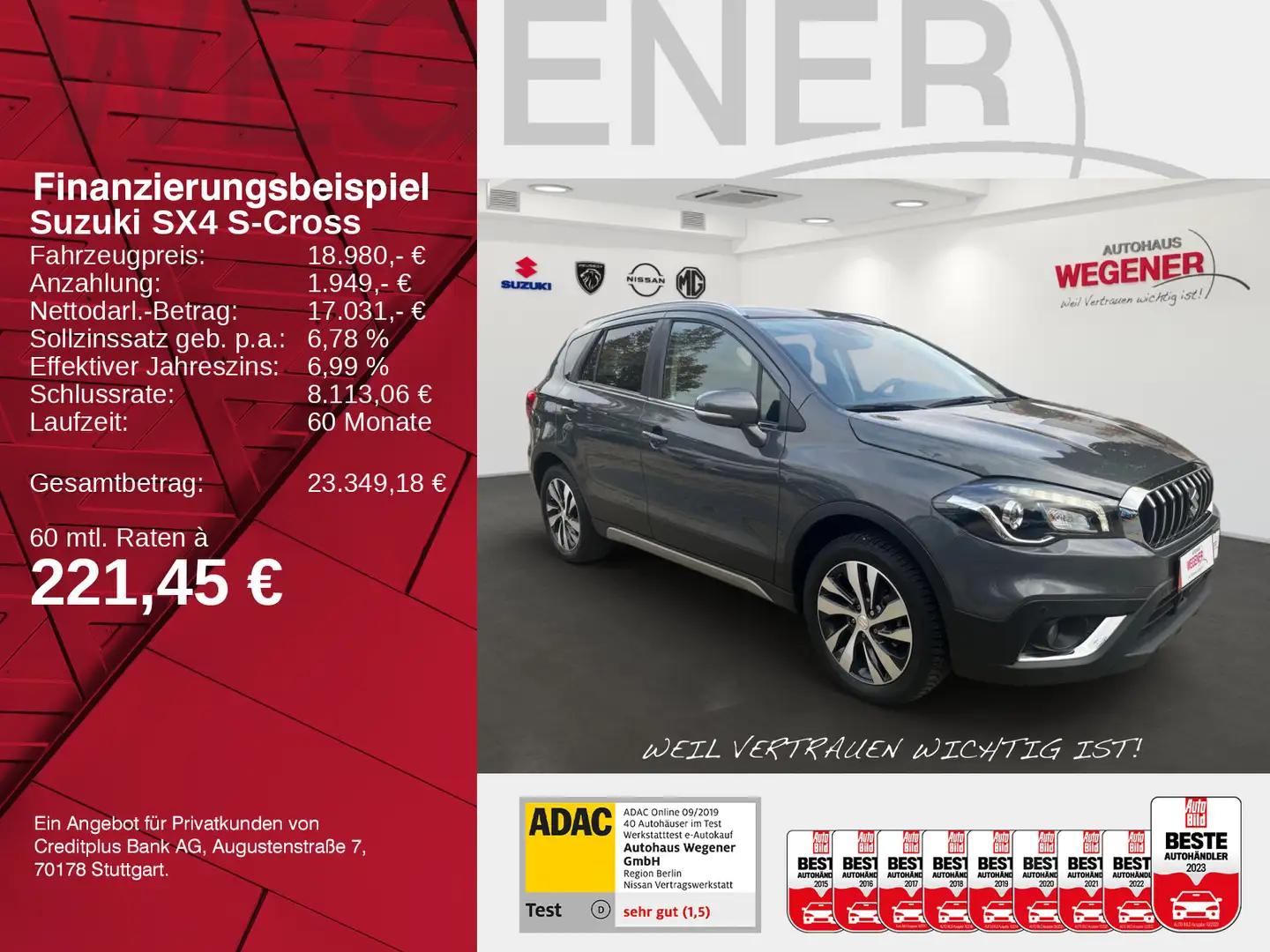 Suzuki SX4 S-Cross SX4 S-CROSS COMFORT+1.4 103KW 4x4 LED NAV KAM Gris - 2