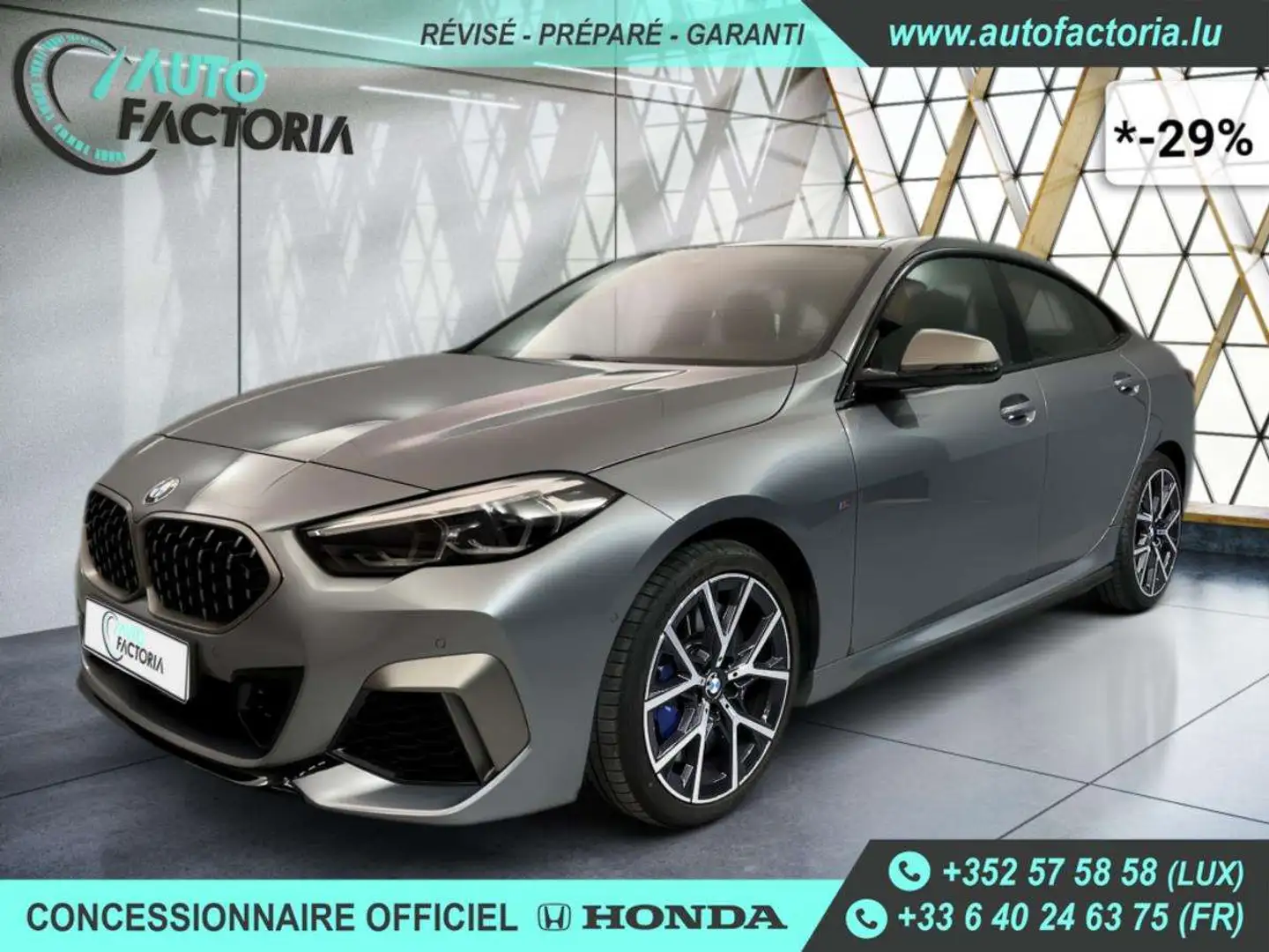 BMW 235 GC -29% M235I 306cv BVA8 4x4 +GPS+CAM+LED+Options Gris - 1