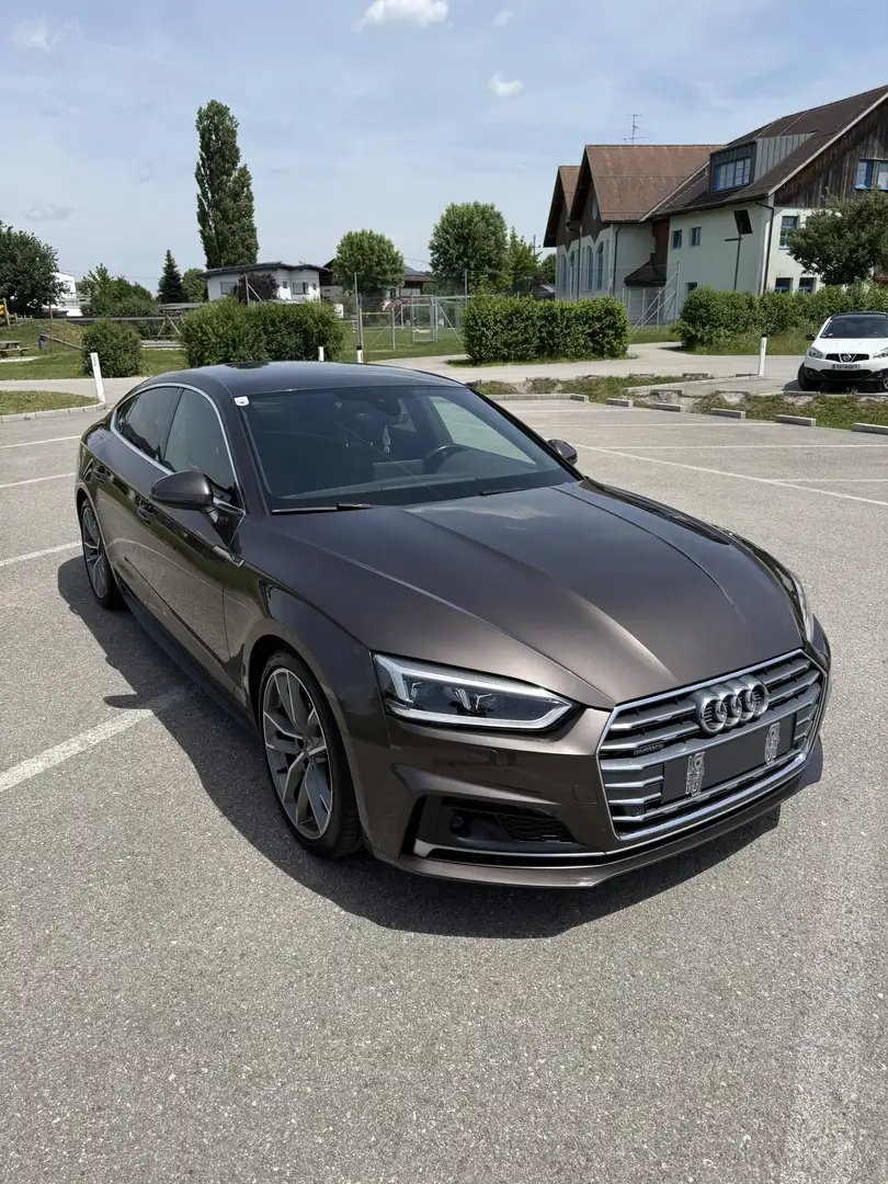 Audi A5 2,0 TDI Quattro Sport S-tronic S-line Braun - 1