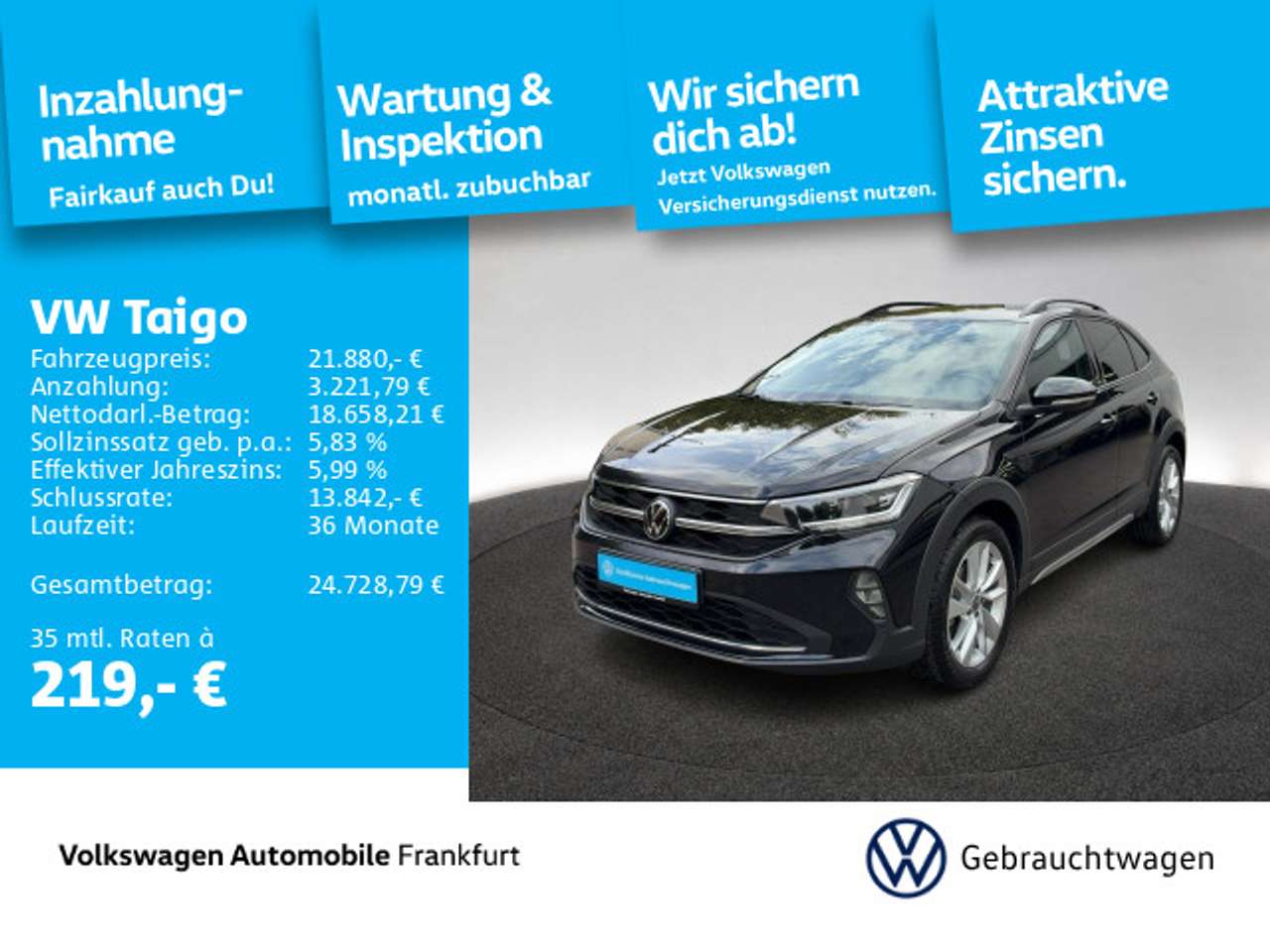 Volkswagen Taigo 2023 — 1.5 TSI DSG Move Navi IQ.LIGHT - LED-Matri
