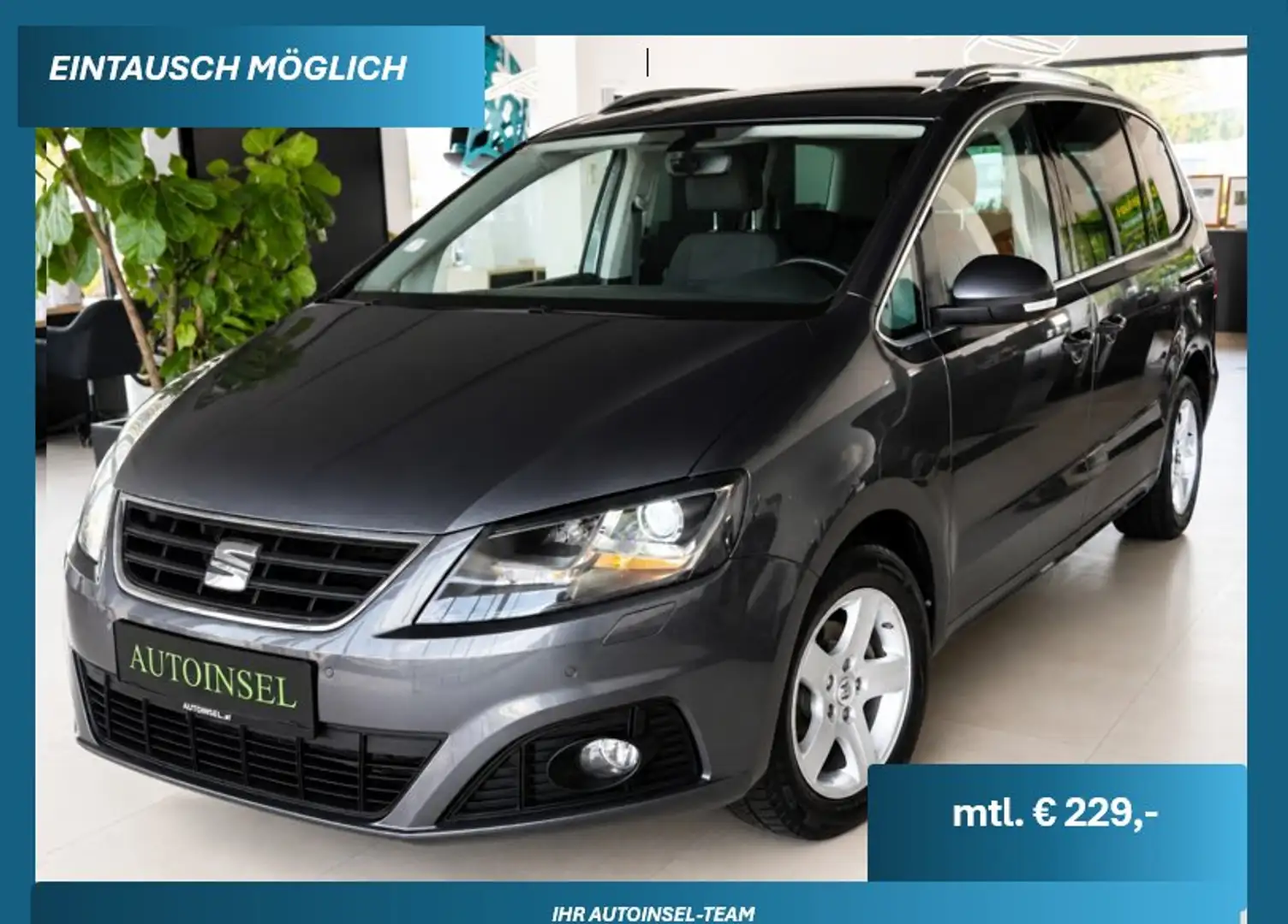 SEAT Alhambra Executive AUT. Allrad 7 Sitze elek Schiebetüren Grau - 1