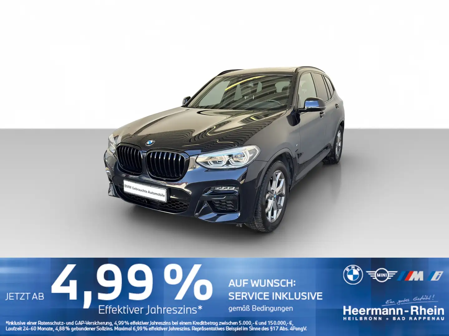 BMW X3 M 40dA M Sport LiveCock.HUD.GSD.LED.ParkAss.SH Schwarz - 2