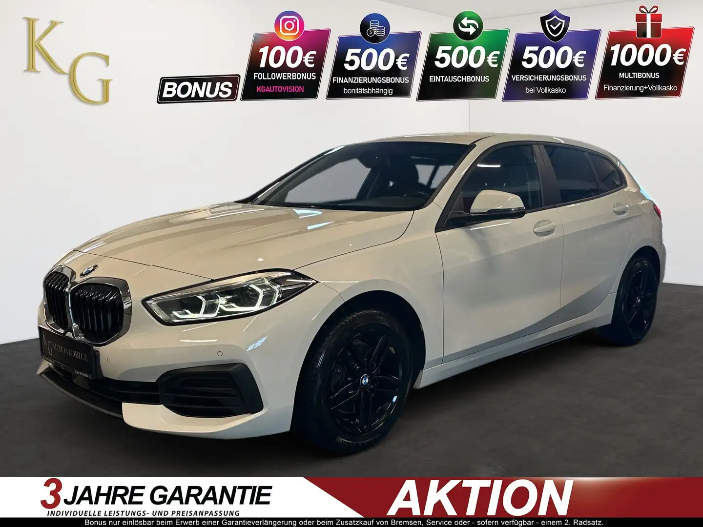 BMW 118 d Advantage ab ca. 187€ monatlich Weiß - 1