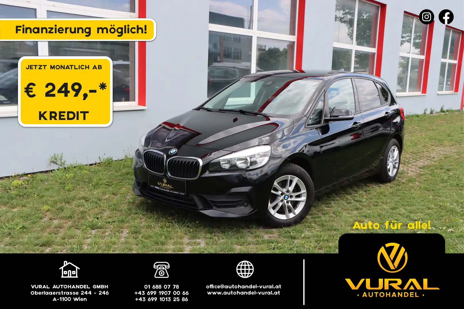 BMW 218 d xDrive Aut. | Anhängerkupplung | NAVIGATION | Zwart - 1