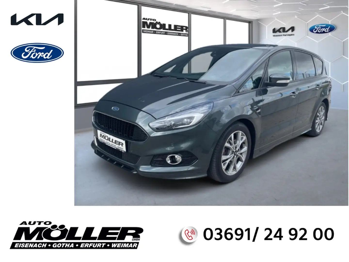 Ford S-Max ST-Line 2.0 Navi LED Blendfreies Fernl. Kurvenlich Verde - 1