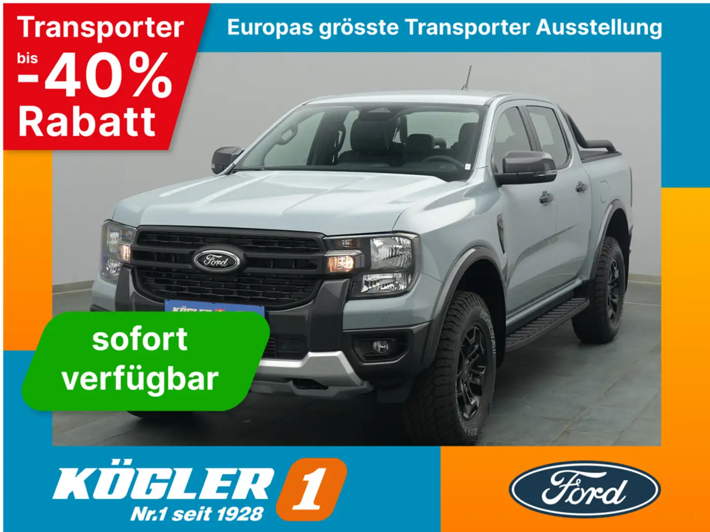 Ford Ranger DoKa Tremor 205PS Aut./Techno.-P. Grau - 1