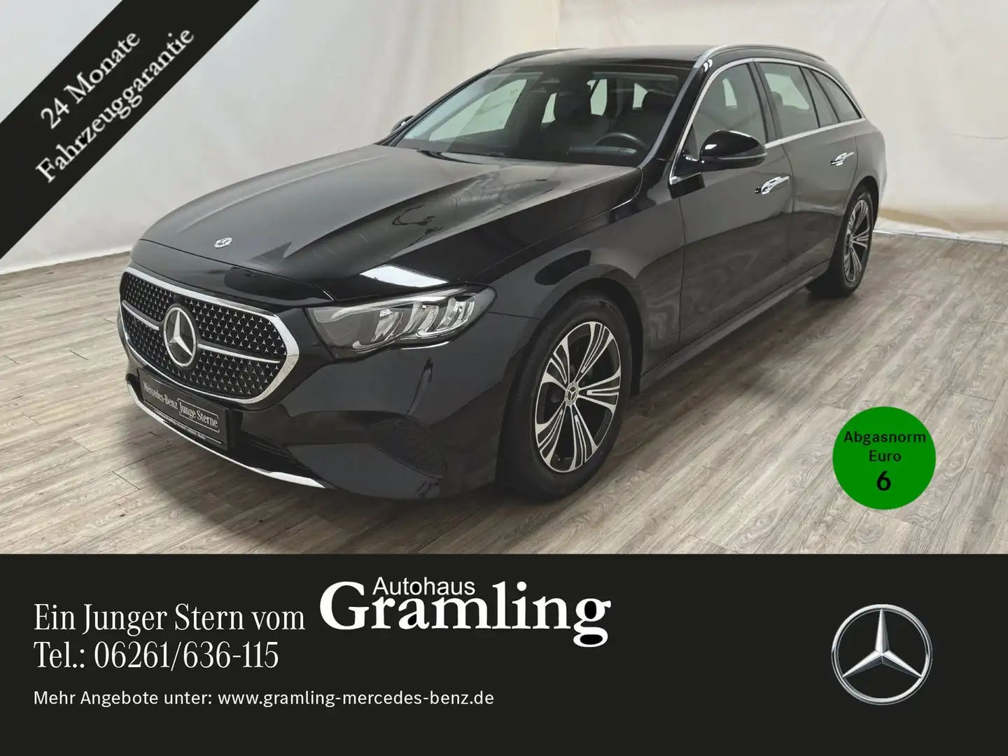 Mercedes-Benz E 200 T AVANTGARDE Pano*AHK*Standheiz*Distro*Kam Schwarz - 1