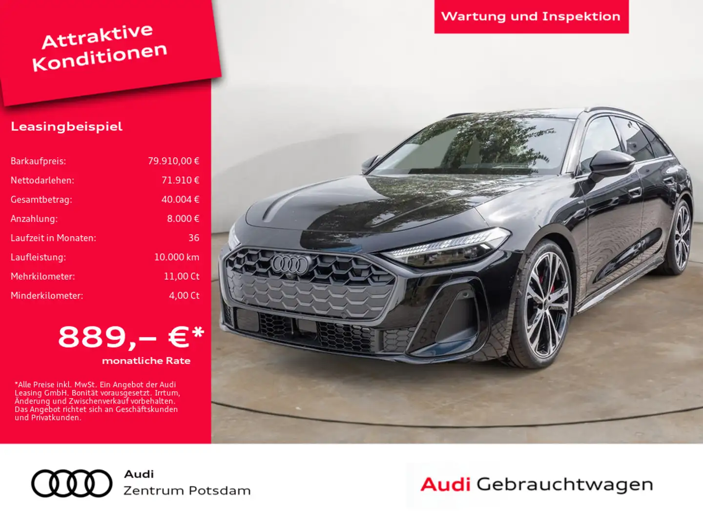 Audi A5 Avant e-hybrid quattro NAVI HUD B&O PANO Schwarz - 1