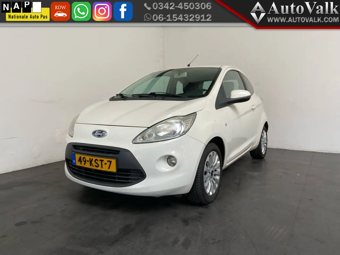 Ford Ka/Ka+ 1.2 Titanium. Elek Pakket. Airco! Blanco - 1