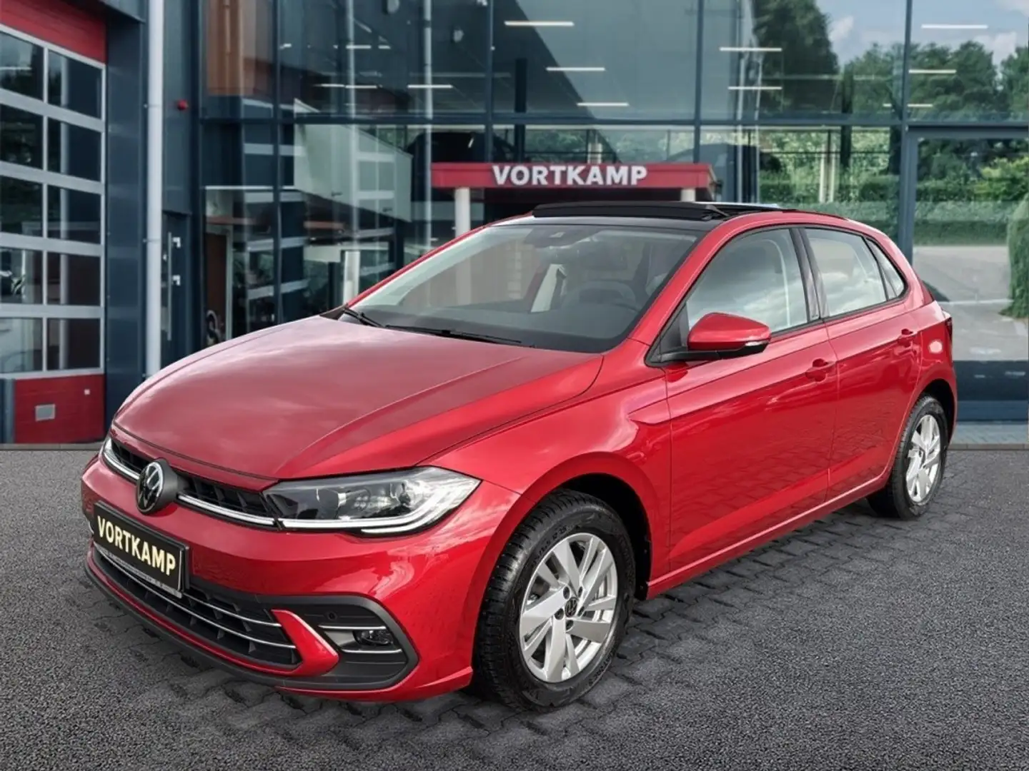 Volkswagen Polo 1.0 TSI DSG STYLE PANO-DAK/NAVI/CARPLAY/PDC/ACC/ST Rojo - 1