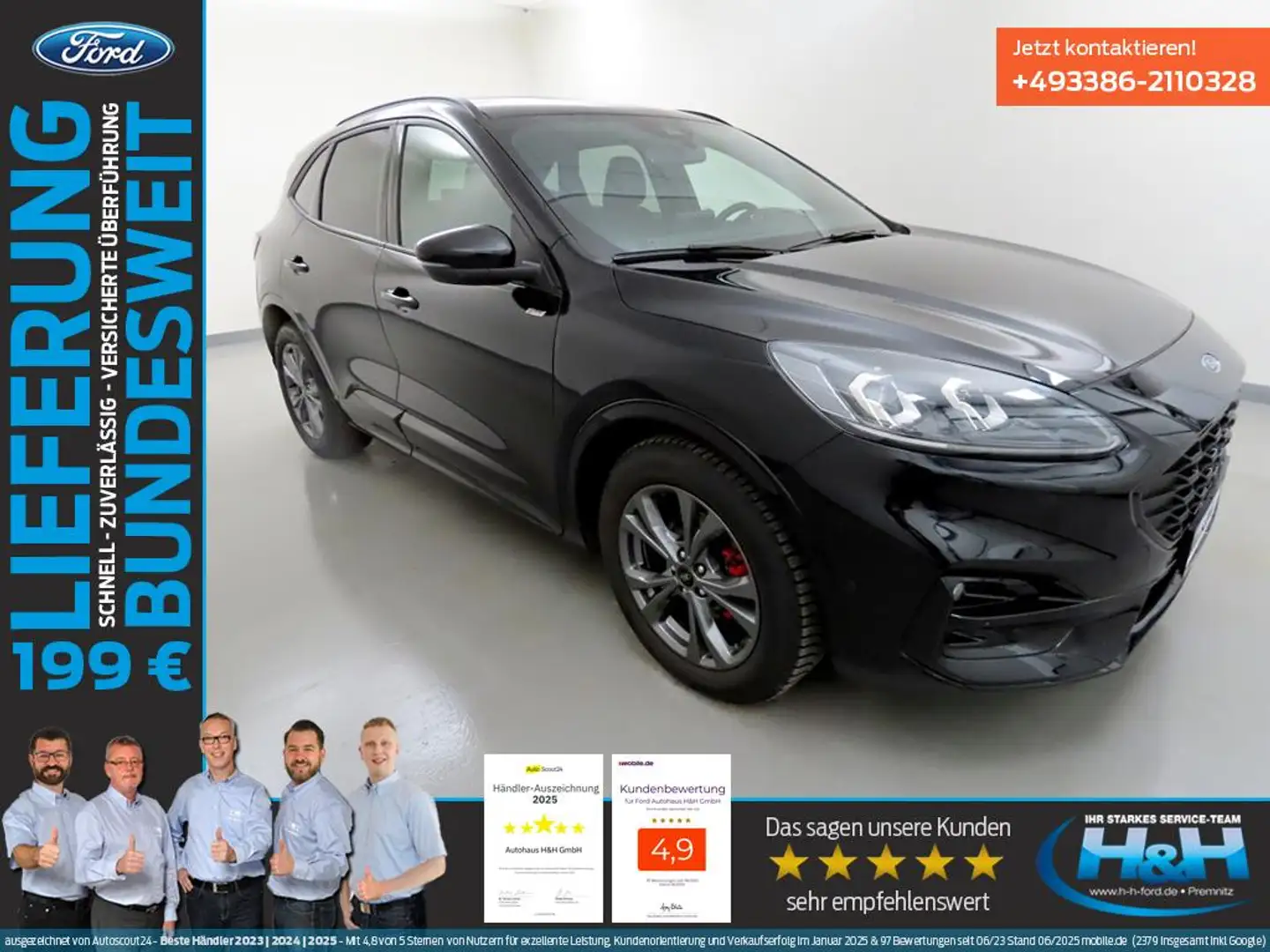 Ford Kuga 1.5 Ecob ST-Line X Panodach+iACC Noir - 1