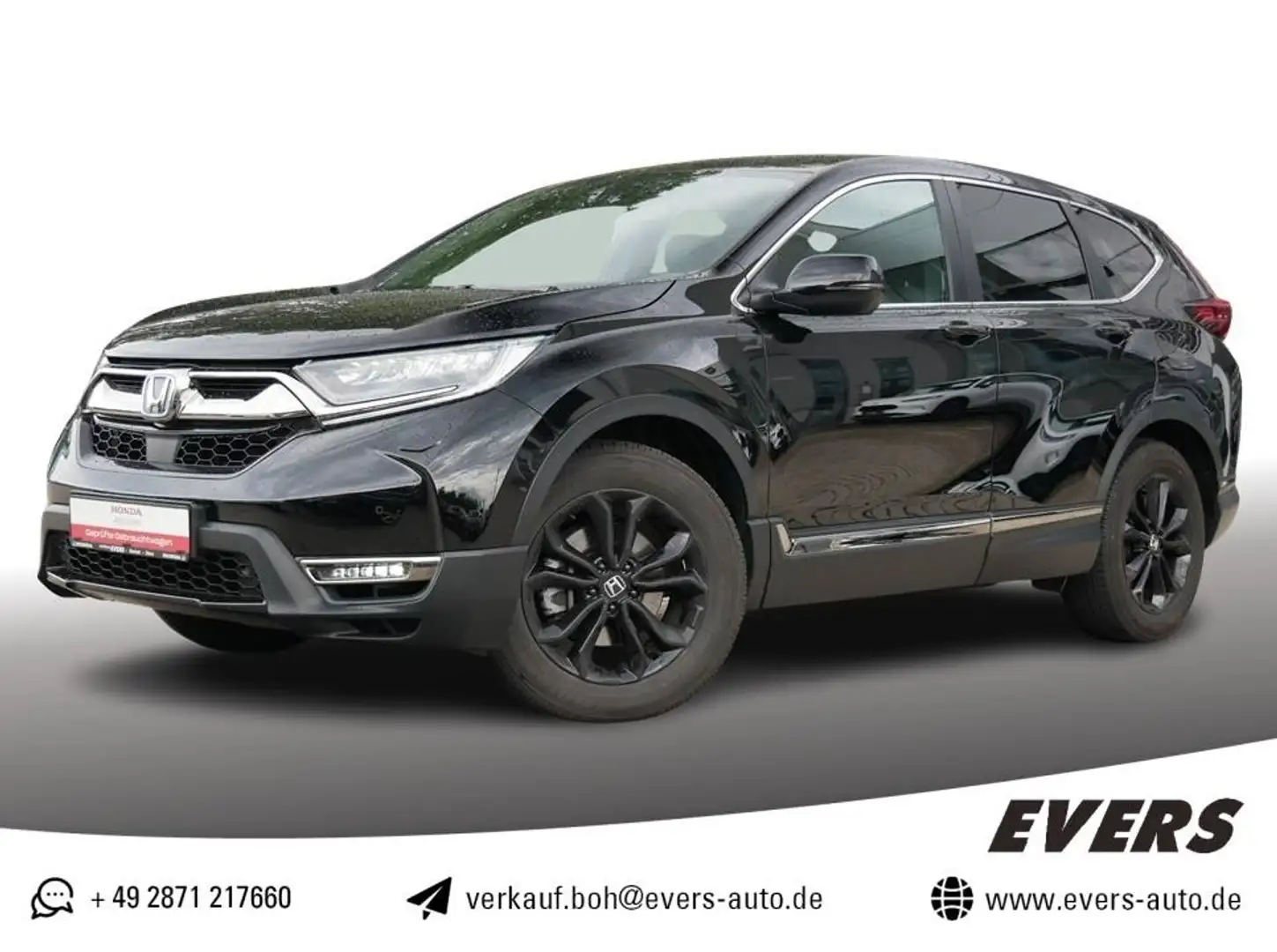 Honda CR-V 2.0 i-MMD HYBRID  SPORT LINE LEDER+ACC+NAVI Zwart - 1