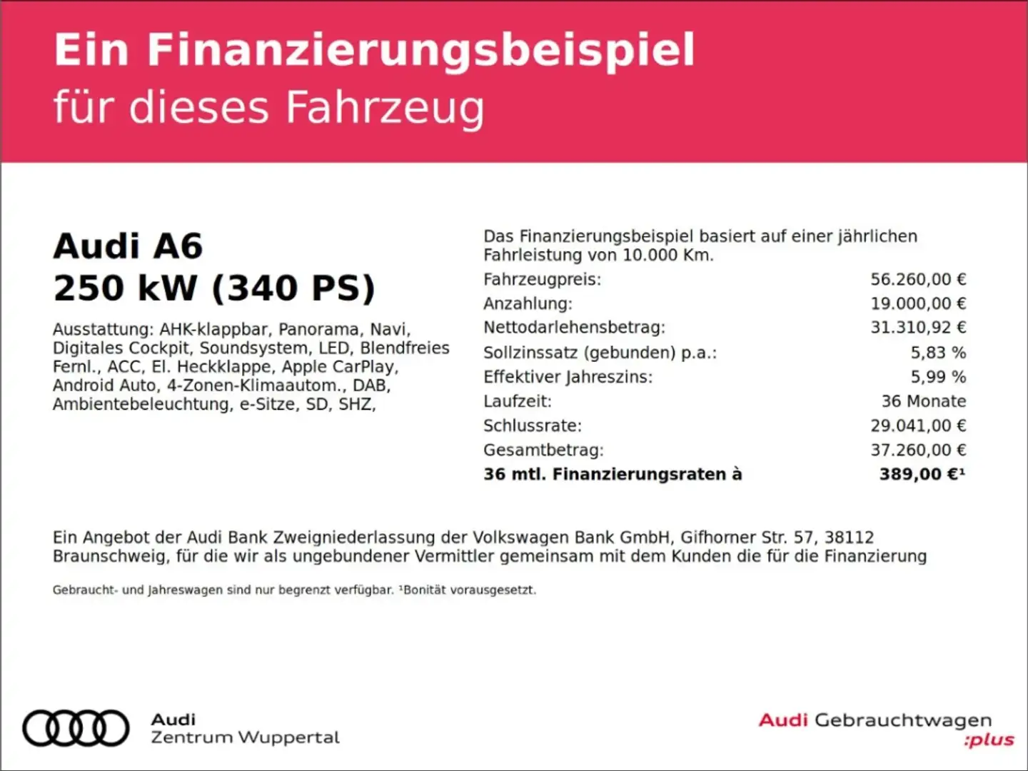 Audi A6 Limousine 55 TFSI QUATTRO S LINE PANO ACC AHK KAME Blauw - 2