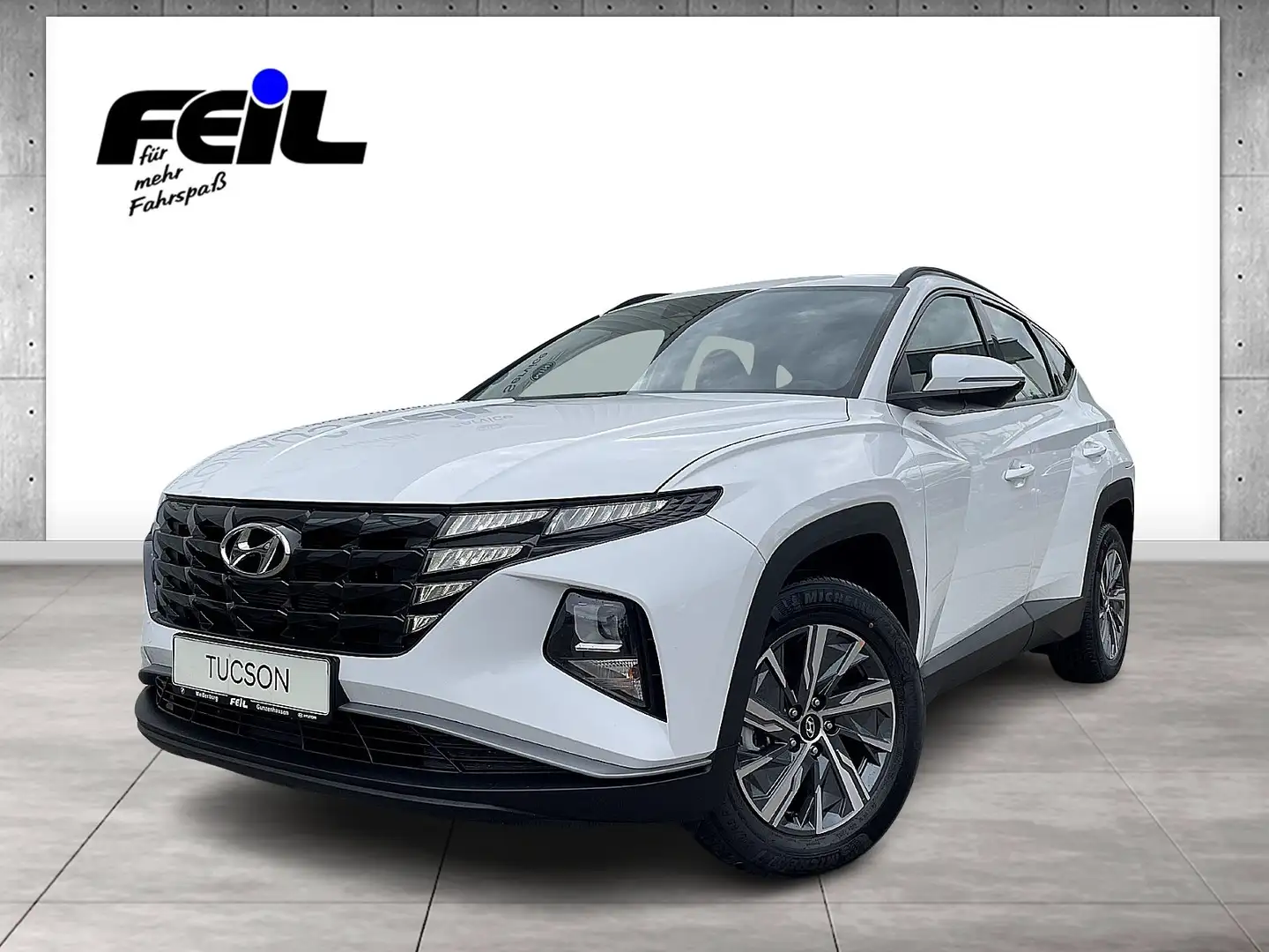 Hyundai TUCSON Select Hybrid 2WD DAB RFK Klimaaut. PDC Weiß - 1