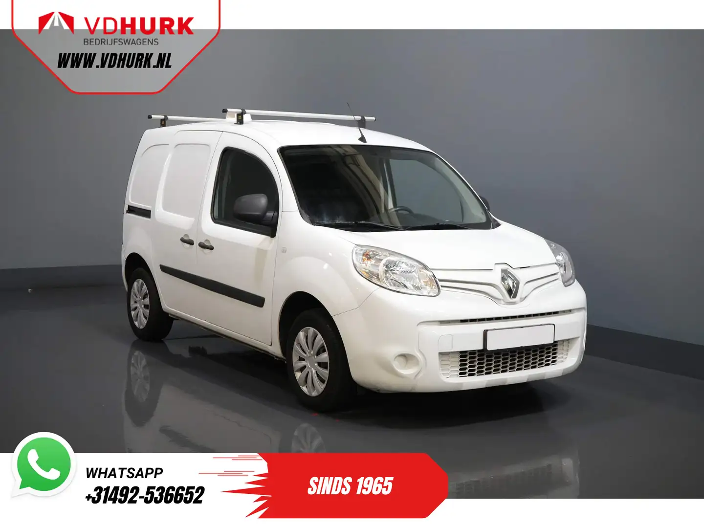 Renault Kangoo 1.5 dCi 75 pk E6 Navi/ PDC/ Cruise/ Trekhaak/ Airc Wit - 1