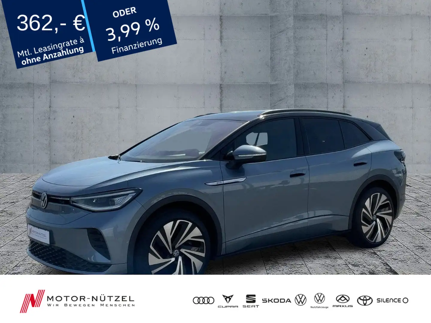 Volkswagen ID.4 220 kW GTX 4M MATRIX+NAVI+AHK+ACC+CCS+HuD Niebieski - 1