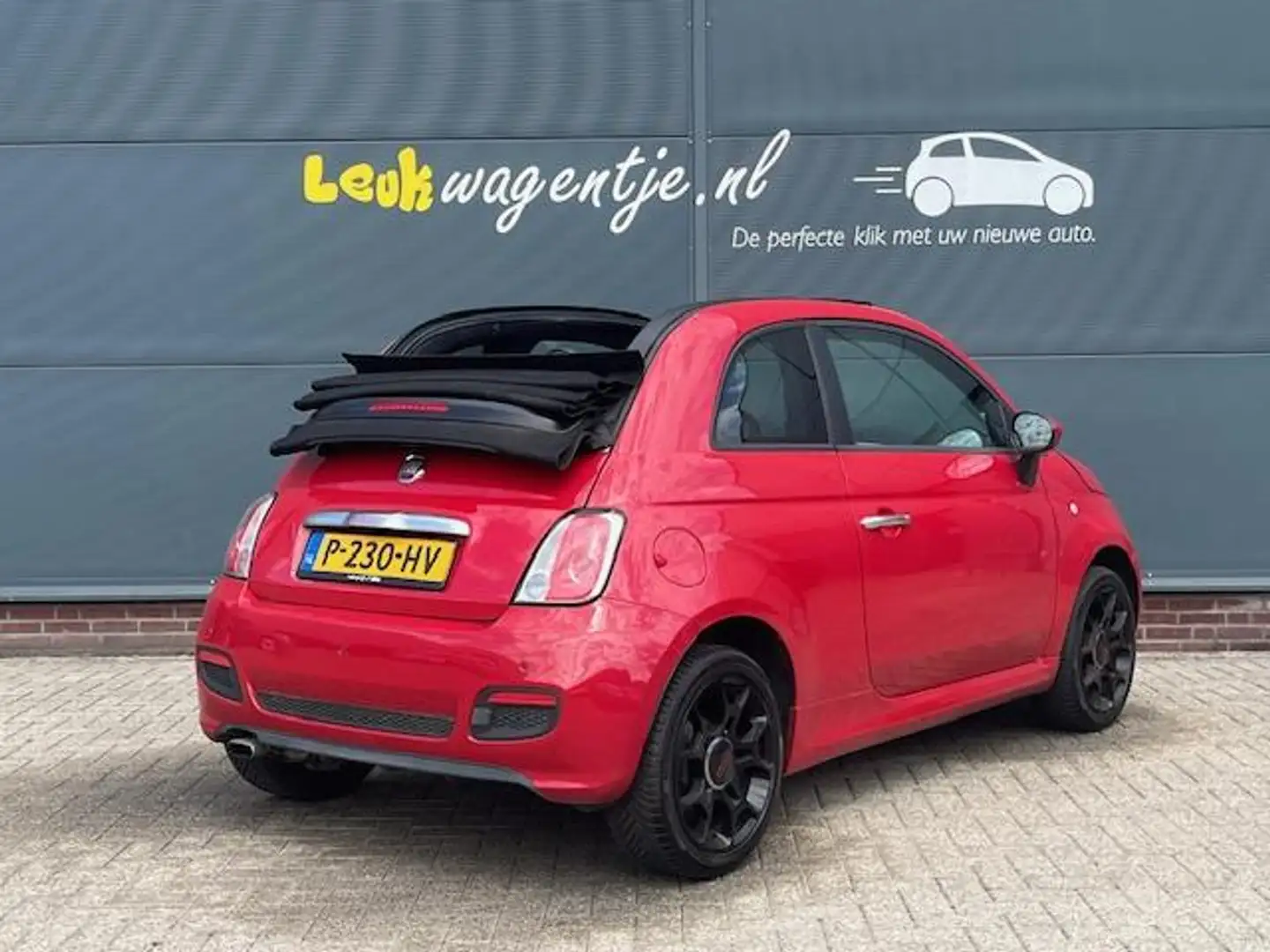 Fiat 500C 1.2 500S Cabrio *airco *alcantara *riem vervangen Rood - 2