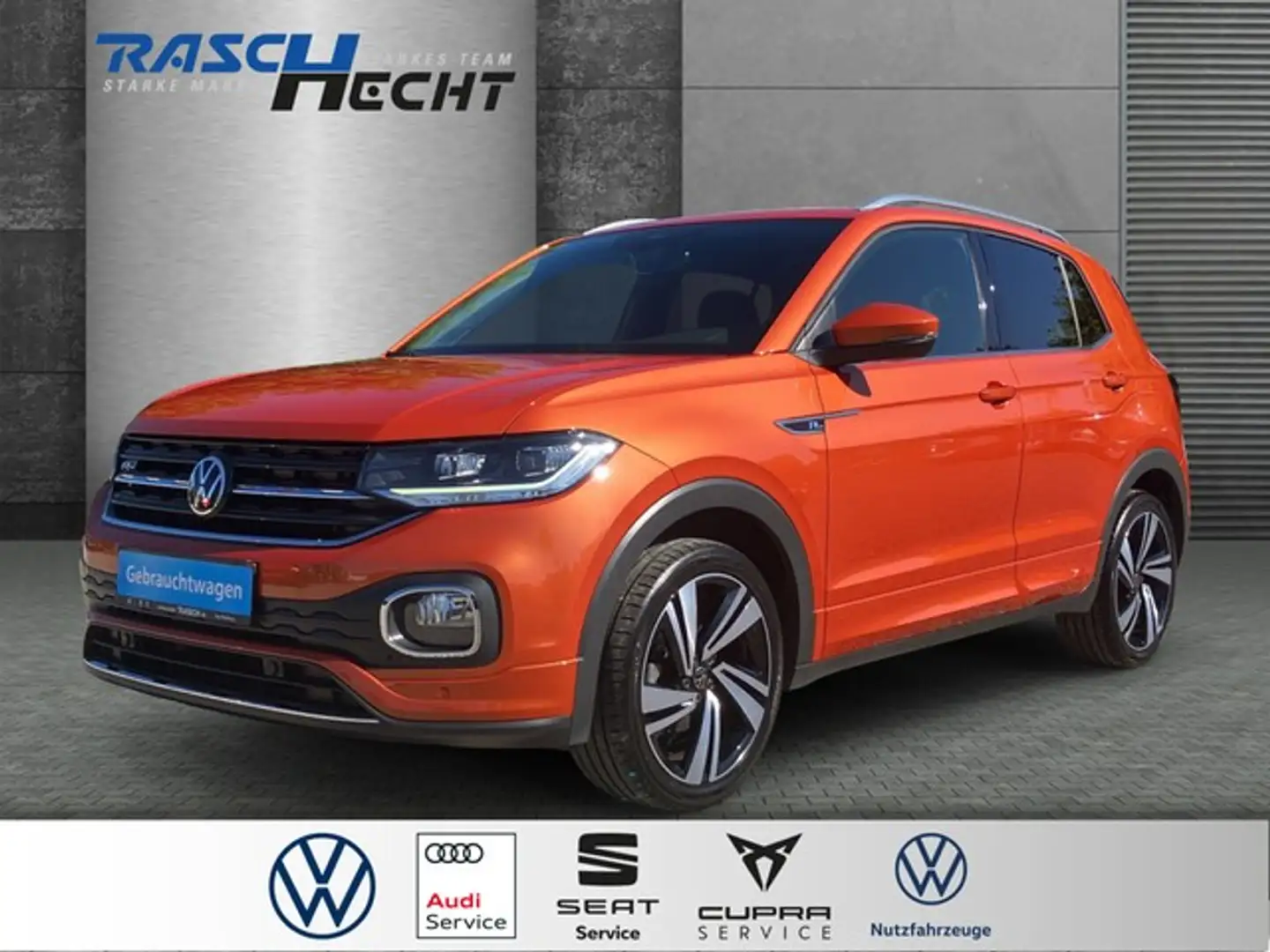 Volkswagen T-Cross Style 1.0 TSI DSG*R-LINE*LED*NAVI*SHZ* Orange - 1