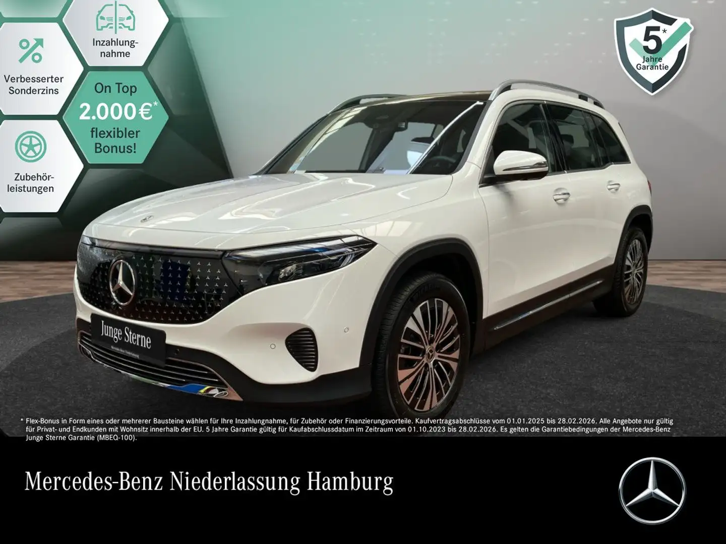 Mercedes-Benz EQB 300 4M ELECTRICART+PLUS-PAKET+PANO+360+KEYLESS Weiß - 1