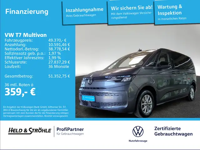 Volkswagen T7 Multivan Life 2.0 TDI DSG KÜ AHK LED NAVI 7SI