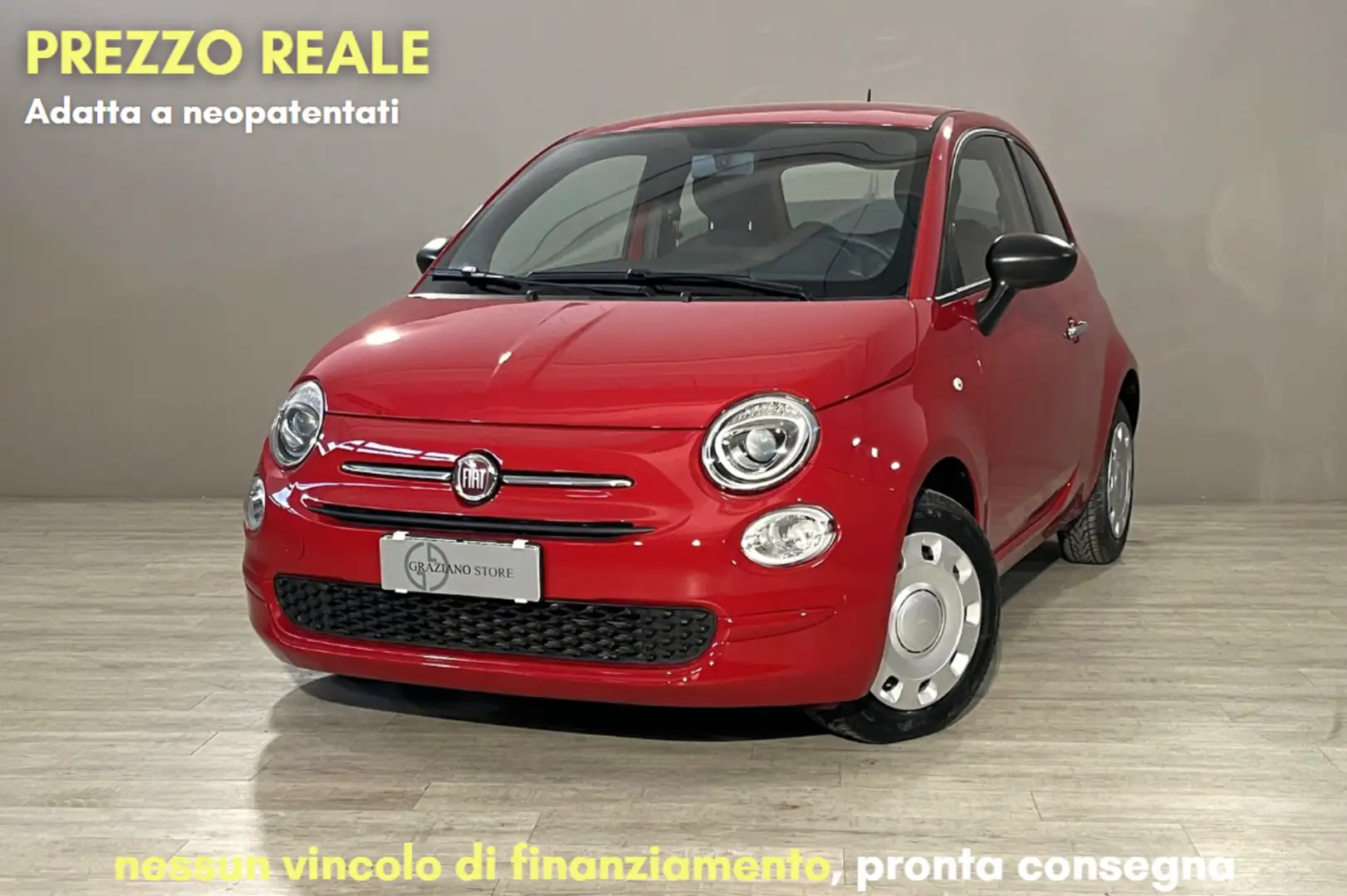 Fiat 500 Hybrid Red - PRONTA CONSEGNA Rot - 1