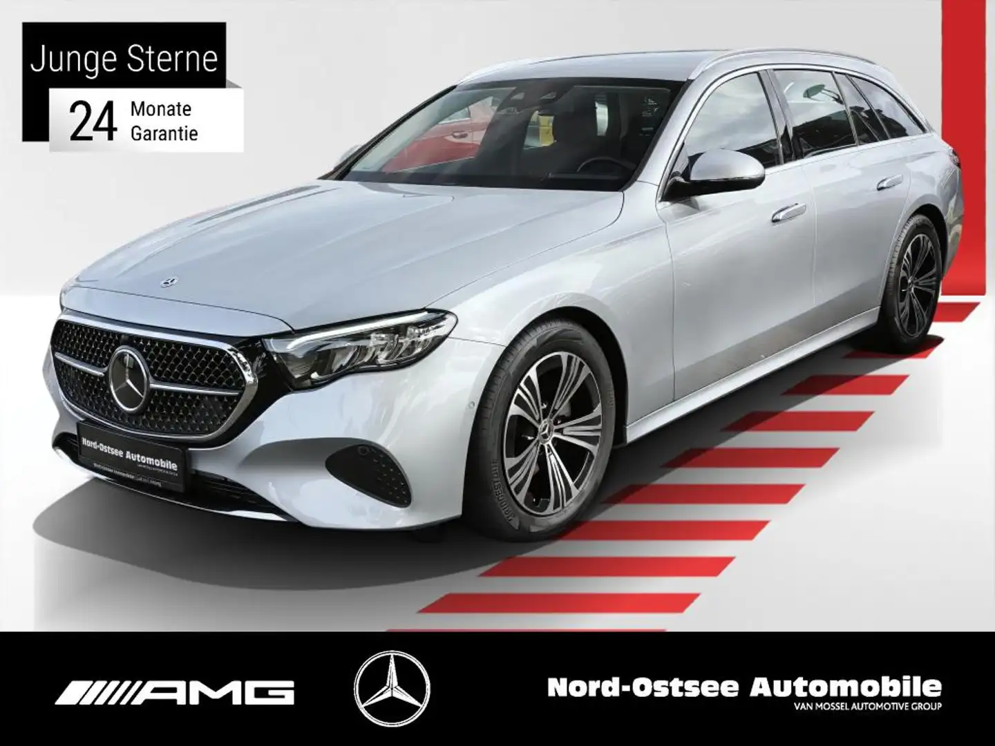 Mercedes-Benz E 220 d T AVANTGARDE ADV. DISTRO KEYLESS LED 9G Silber - 1