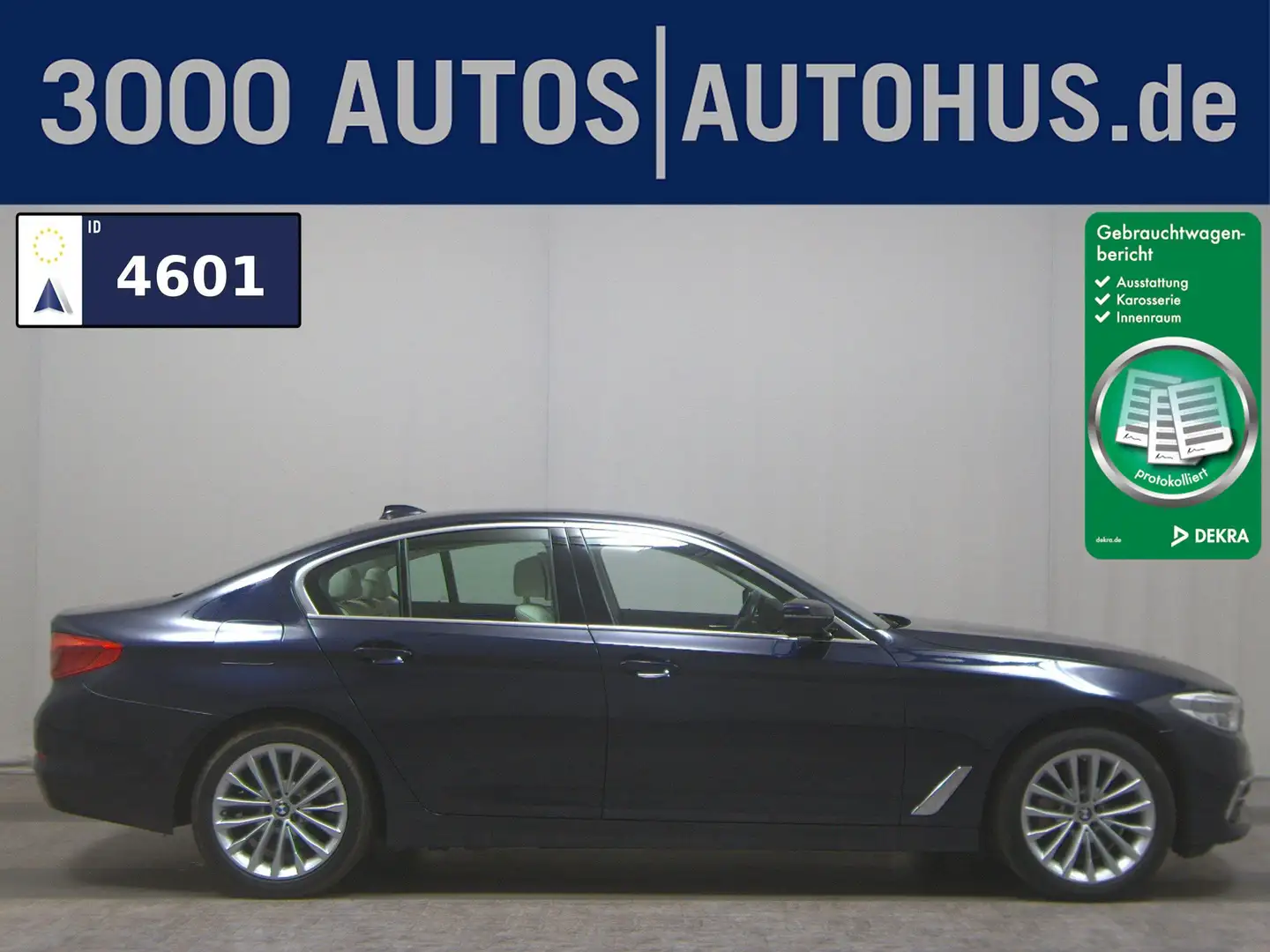 BMW 530 e Luxury-Line Leder Navi LED+ Massage RFK DA+ Blau - 1
