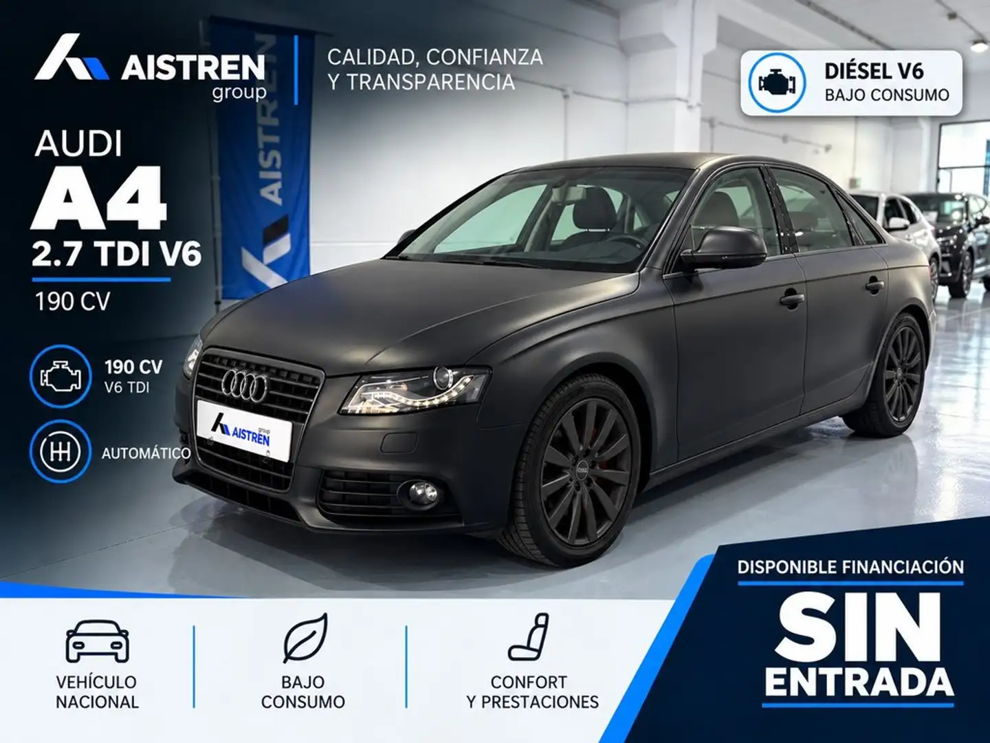 Audi A4 2.7TDI Multitronic DPF Negro - 1