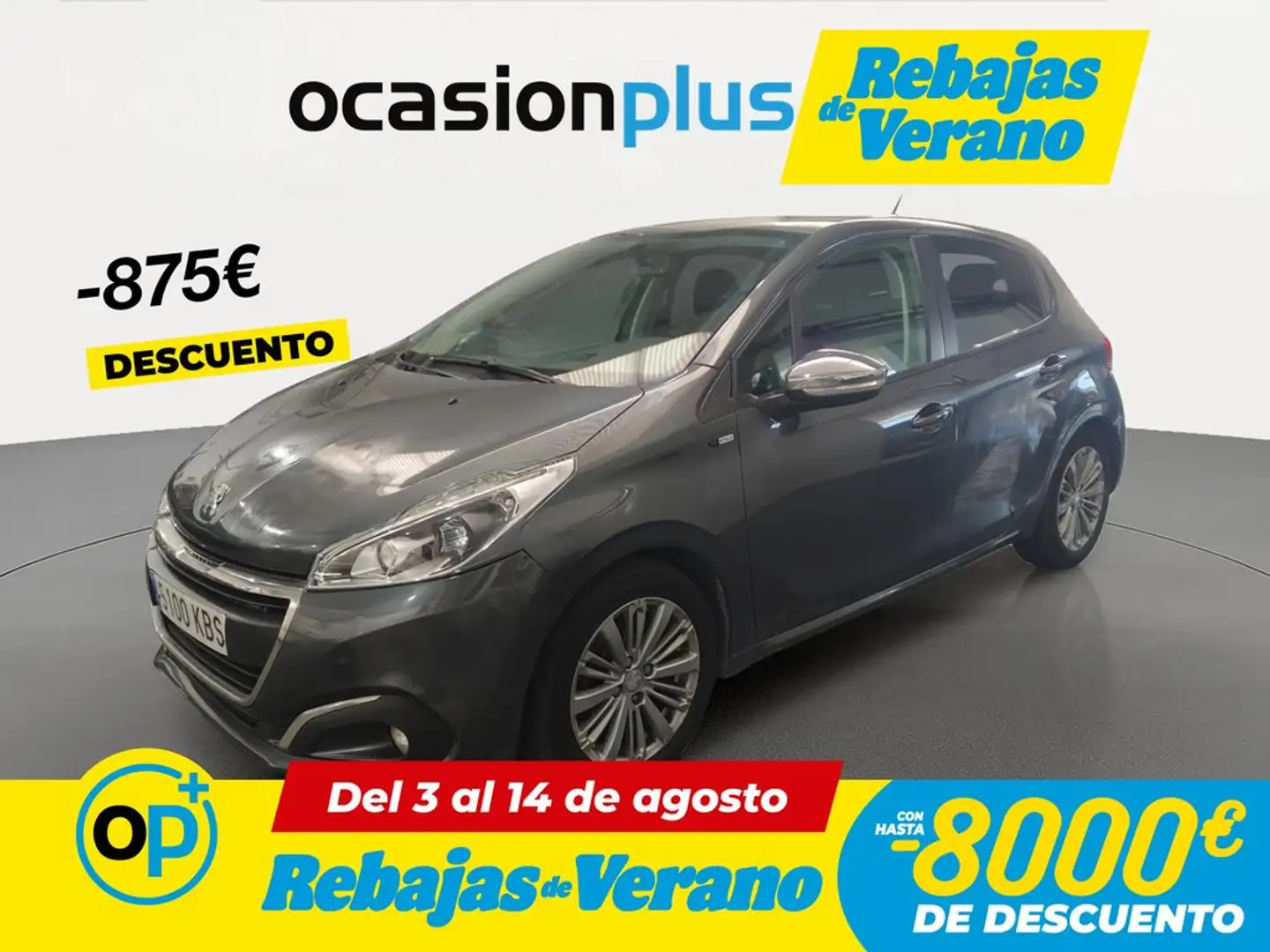 Peugeot 208 1.6BlueHDi Style 75 Gris - 1