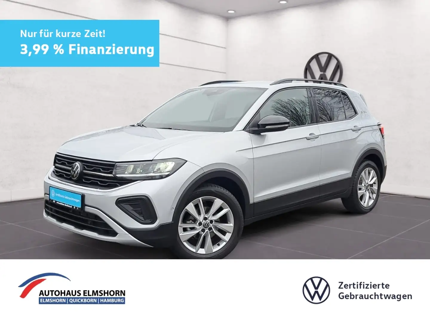 Volkswagen T-Cross Goal 1.0 TSI DSG 3,99% AHK NAV LED ACC PDC SHZ Silber - 1