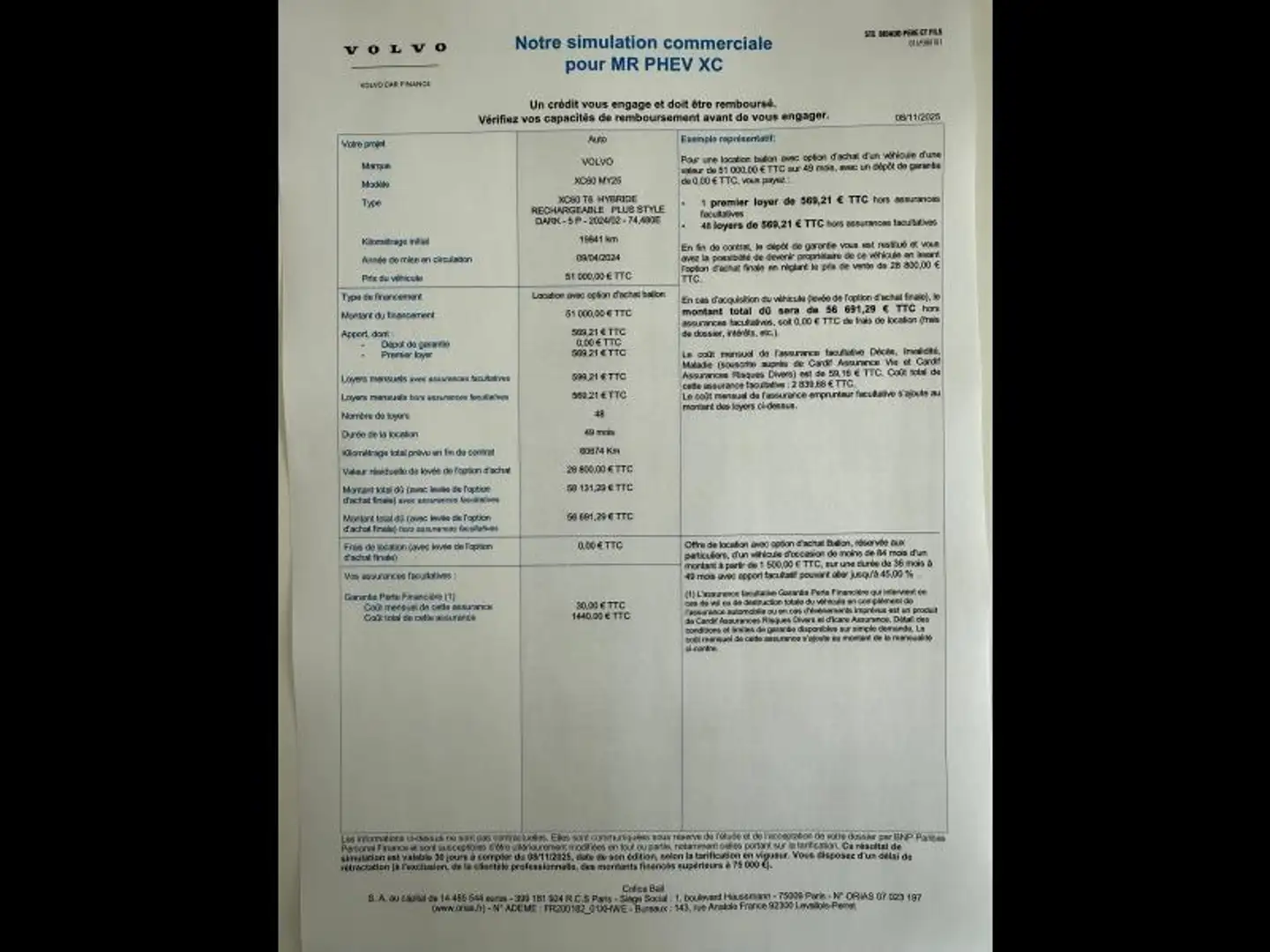 Volvo XC60 T6 AWD 253 + 145ch Utimate Style Dark Geartronic Gris - 2