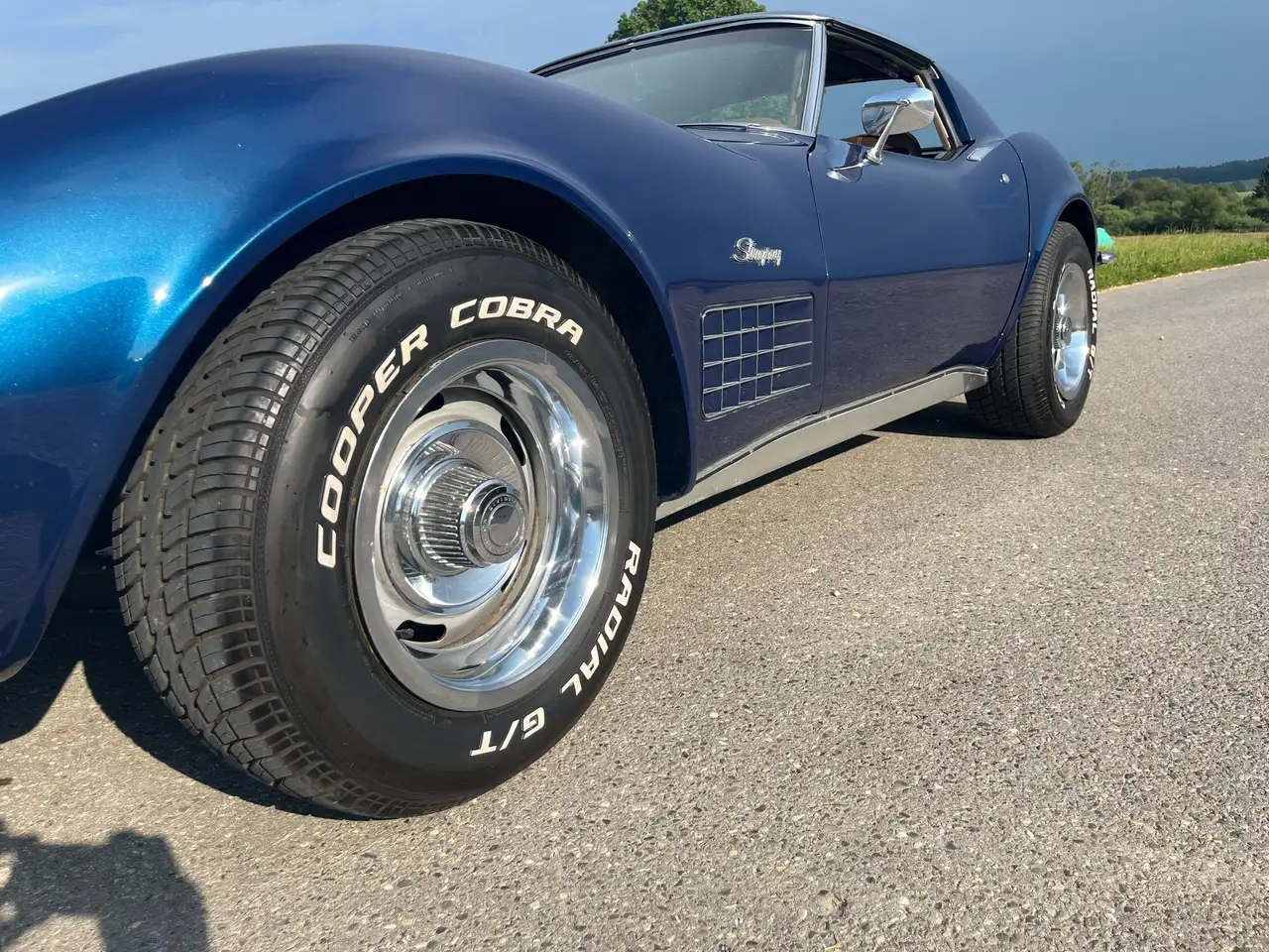 Chevrolet Corvette C3 1971 – Chrommodell | restauriert | 350 cui V8 | Bridgehampton Blue, foto 4