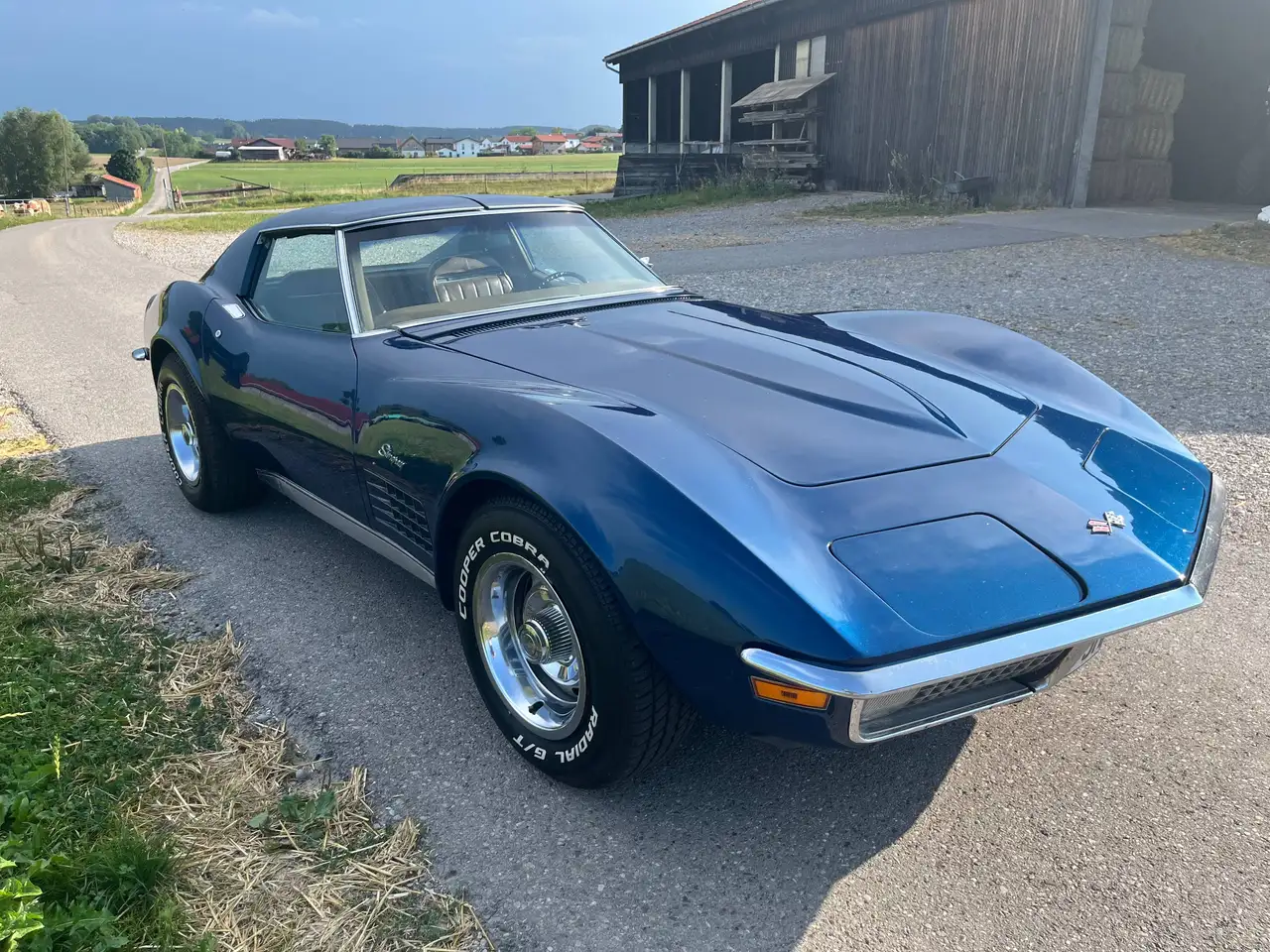 Chevrolet Corvette C3 1971 – Chrommodell | restauriert | 350 cui V8 | Bridgehampton Blue, foto 2