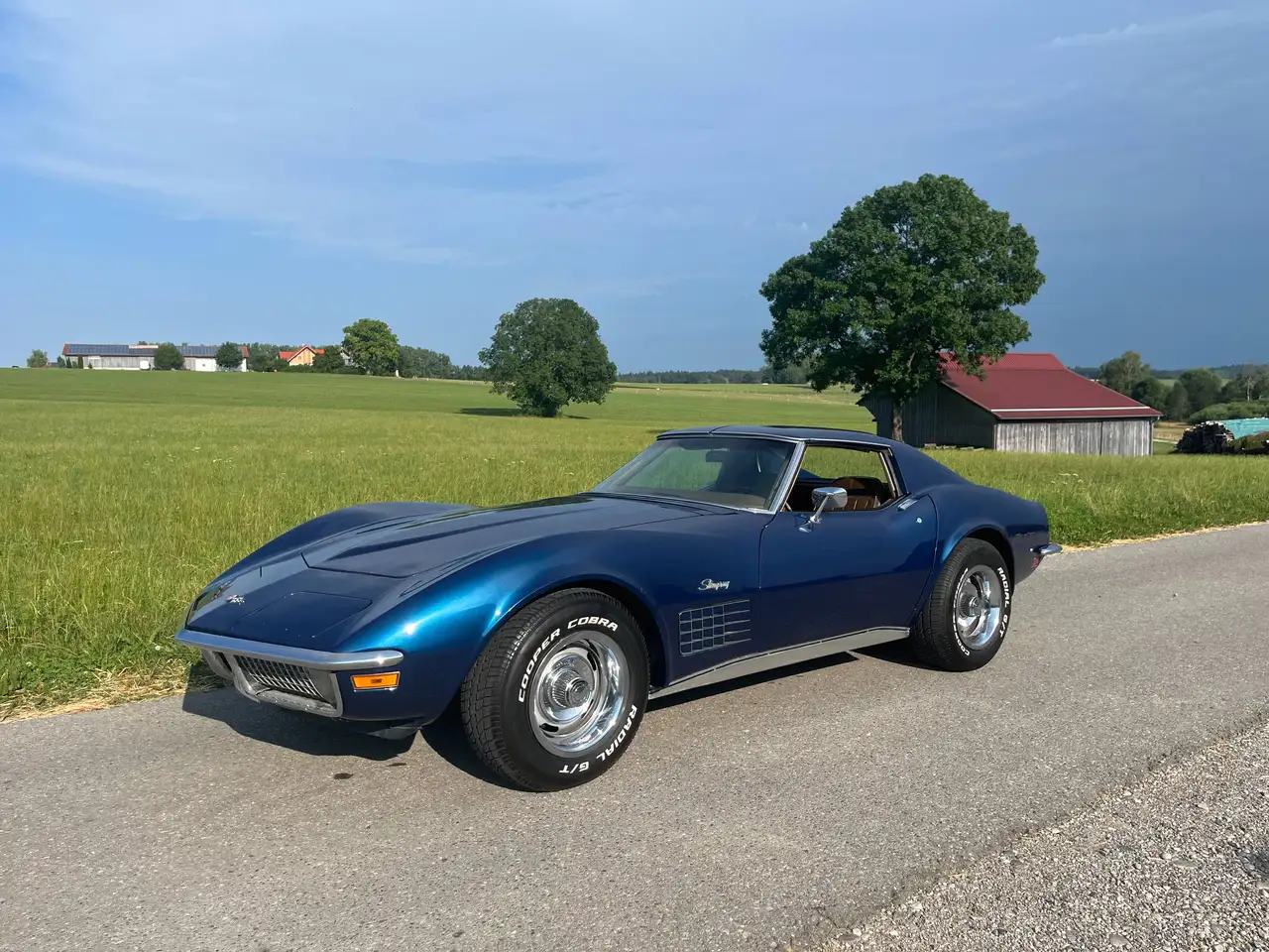 Chevrolet Corvette C3 1971 – Chrommodell | restauriert | 350 cui V8 | Bridgehampton Blue, foto 1
