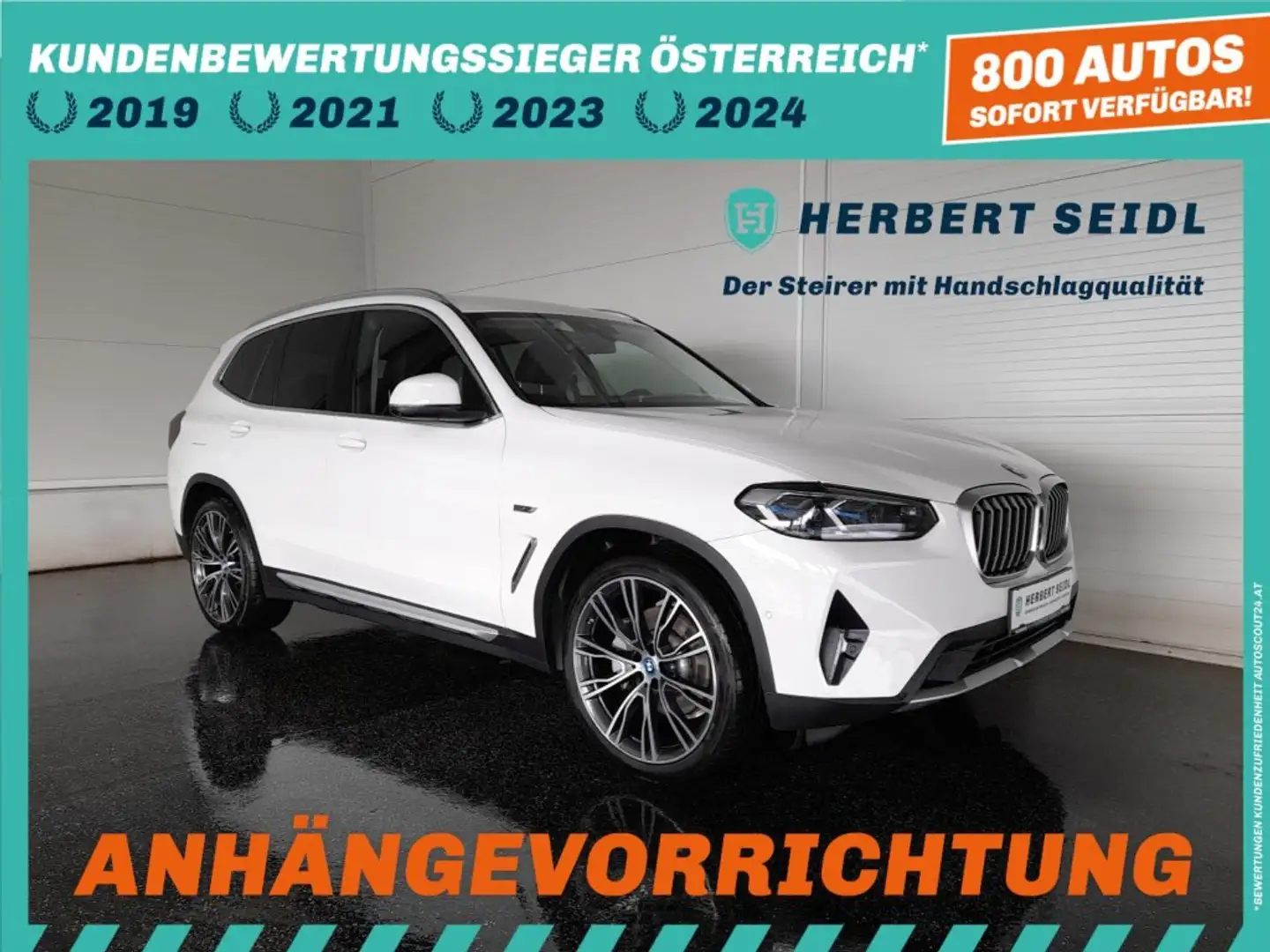 BMW X3 30e PHEV 4x4 Aut. *21 ZOLL / LASER LED / NAVI / LIVE COCKPIT PROF. / AHK & 360° KAMERA / HEAD-UP / SITZBELÜFTUNG* Weiß - 1