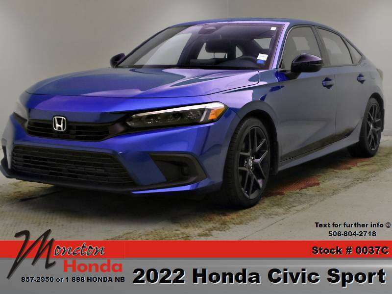Blue 2022 Honda Civic Sedan Front-Wheel Drive Automatic