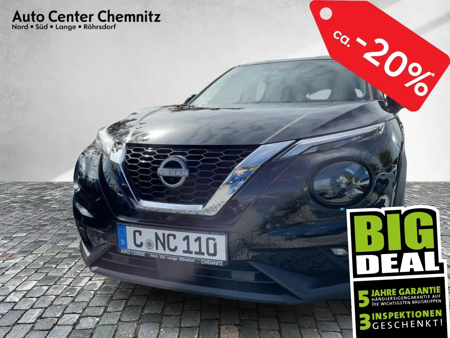 Nissan Juke 1.0 DIG-T DCT Tekna LED/Leder/360° Schwarz - 1