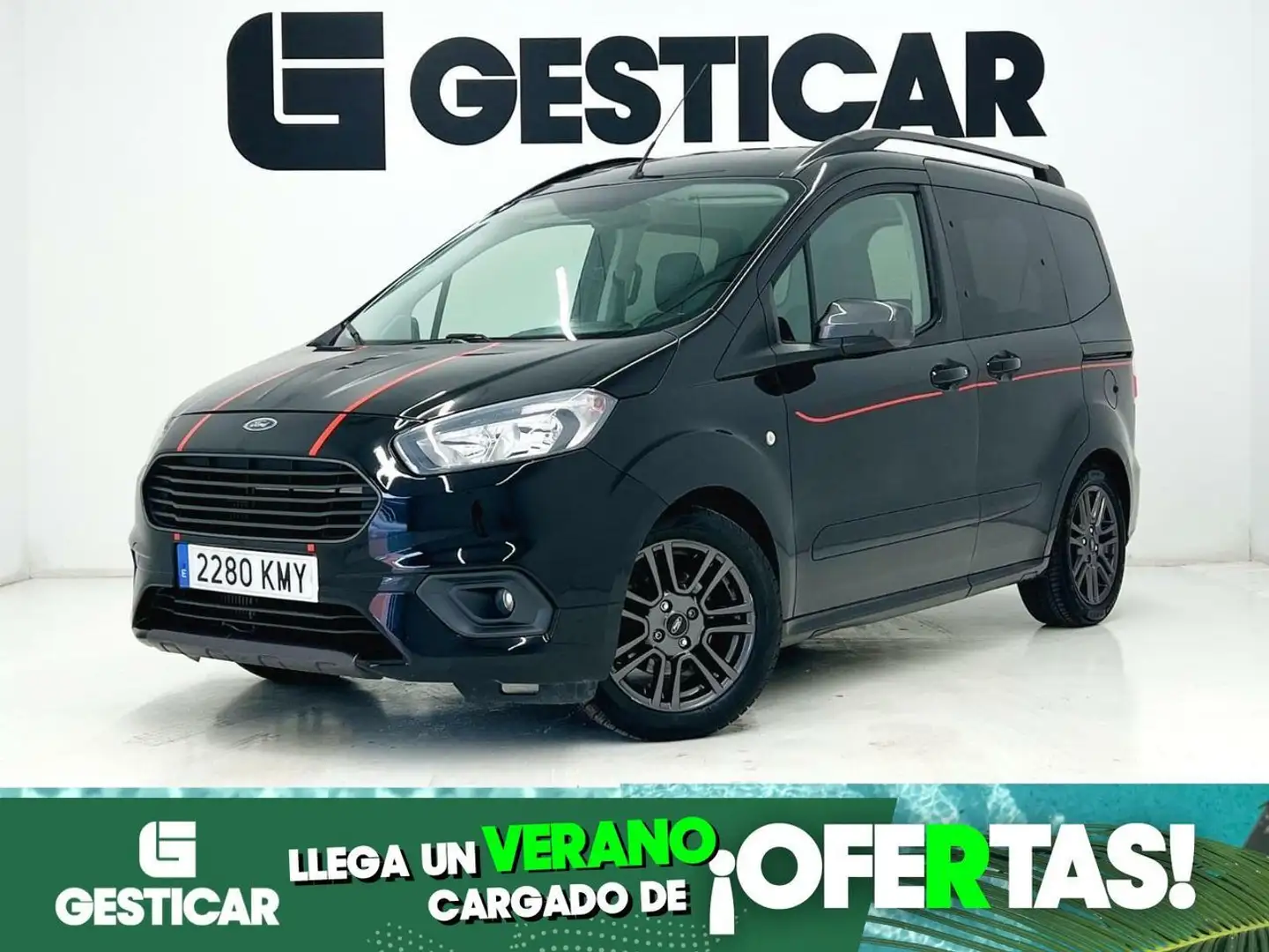 Ford Tourneo Courier 1.0 Ecoboost Sport Zwart - 1