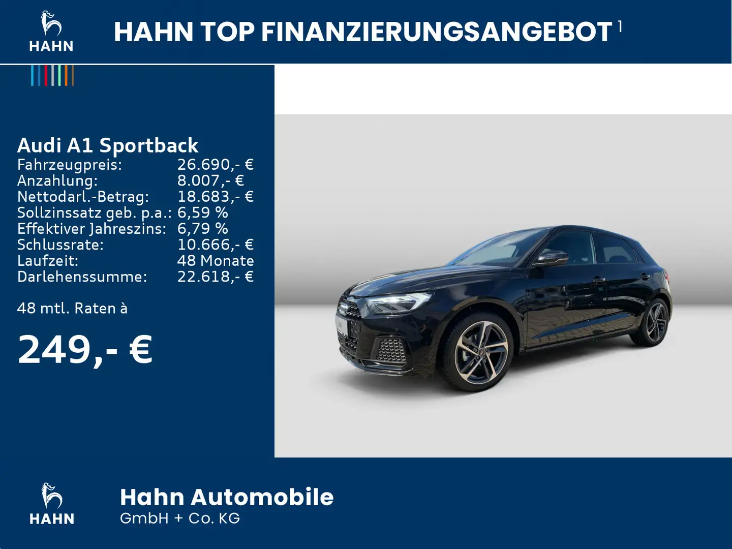 Audi A1 Audi A1 Sportback advanced 25 TFSI 95 PS Schwarz - 2