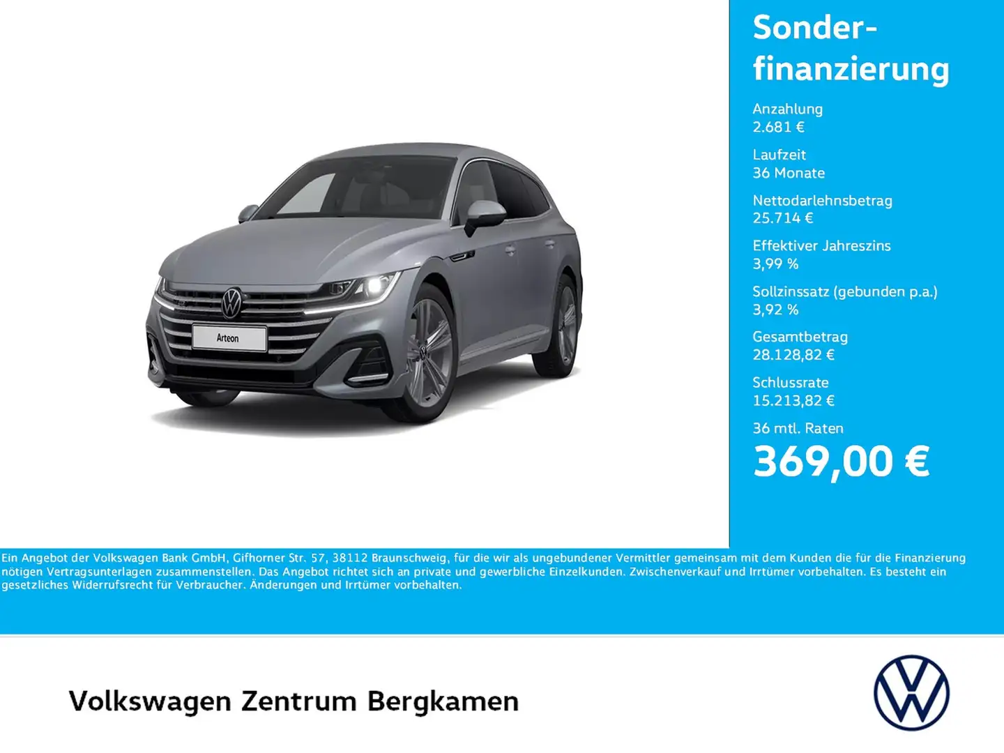 Volkswagen Arteon Shooting Brake 2.0 R-LINE ACC LM18 NAVI Gris - 1