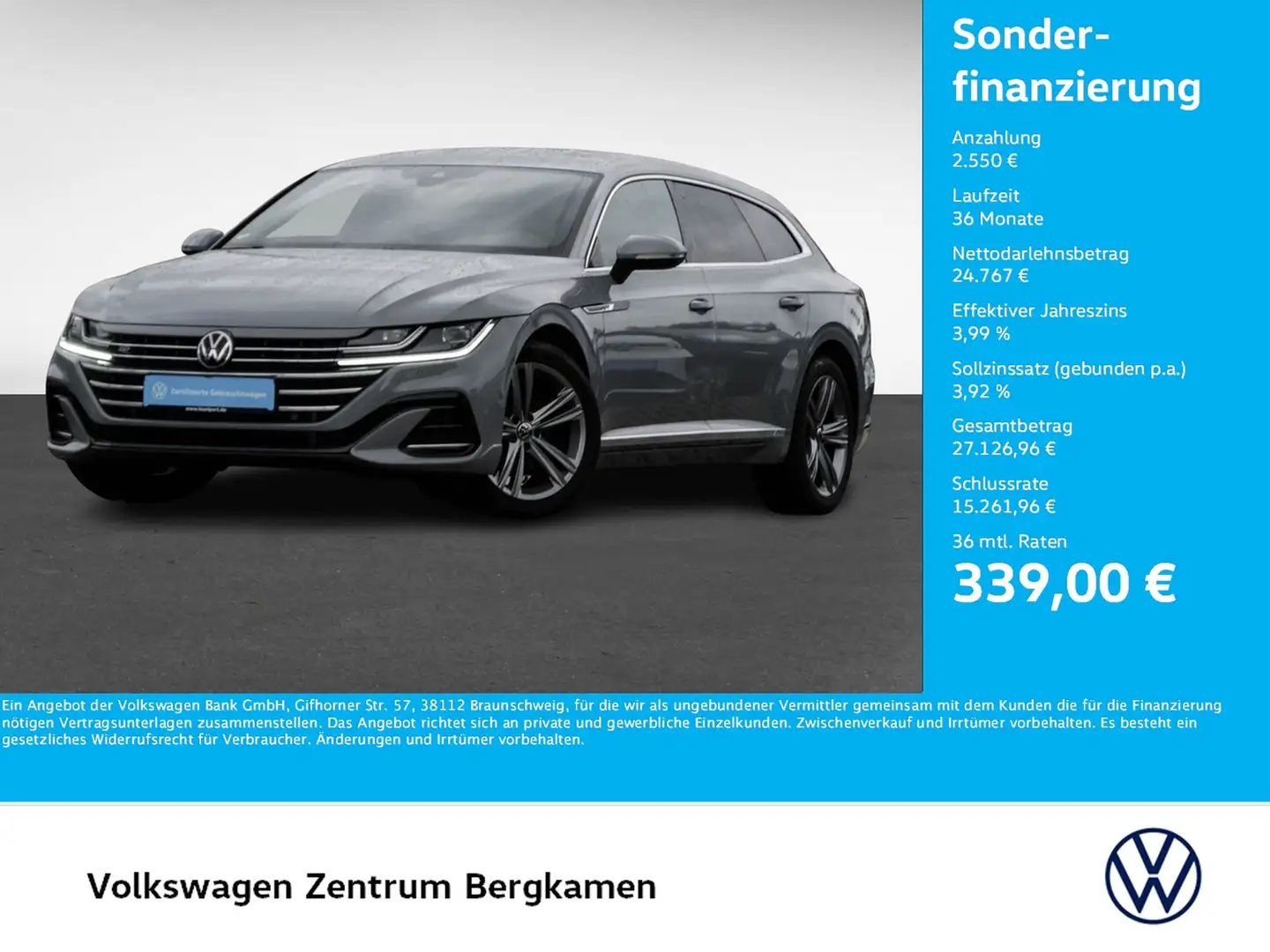 Volkswagen Arteon Shooting Brake 2.0 R-LINE ACC LM18 NAVI Gris - 1