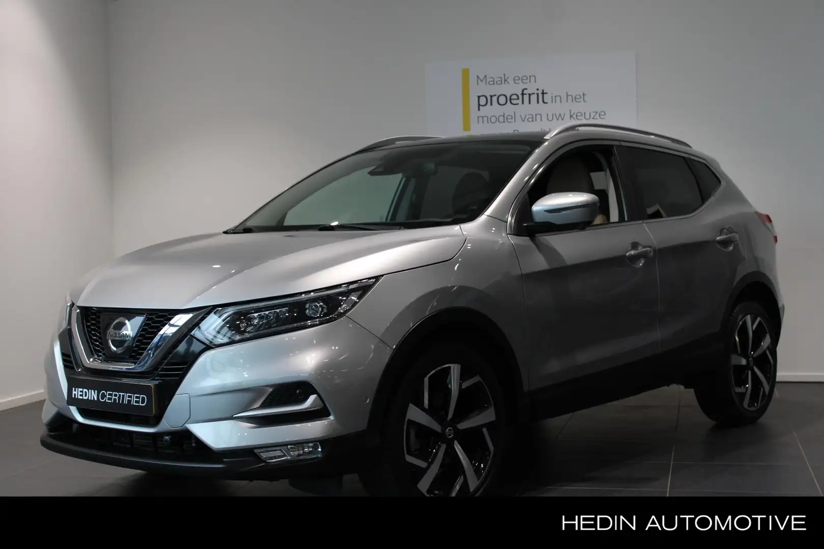 Nissan Qashqai 1.2 Tekna | AUTOMAAT | Lederen Bekleding | Navigat Grau - 1