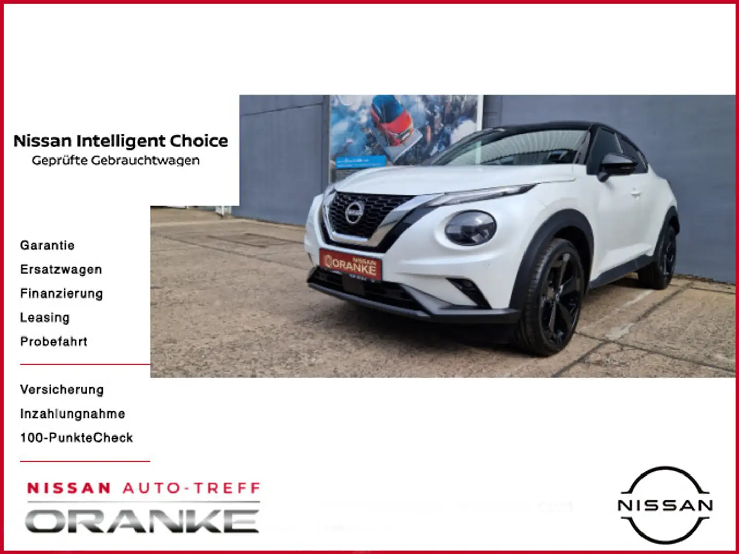 Nissan Juke DIG-T 117 DCT Tekna Leder*BFS*Alu*MJ25 Blanco - 1