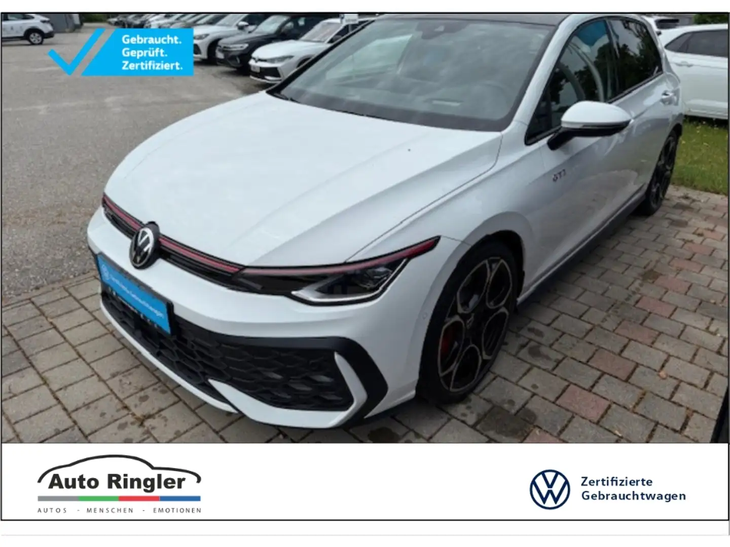Volkswagen Golf 2.0 TSI GTI+MATRIX+AHK+PANO+NAVI+19 Weiß - 1